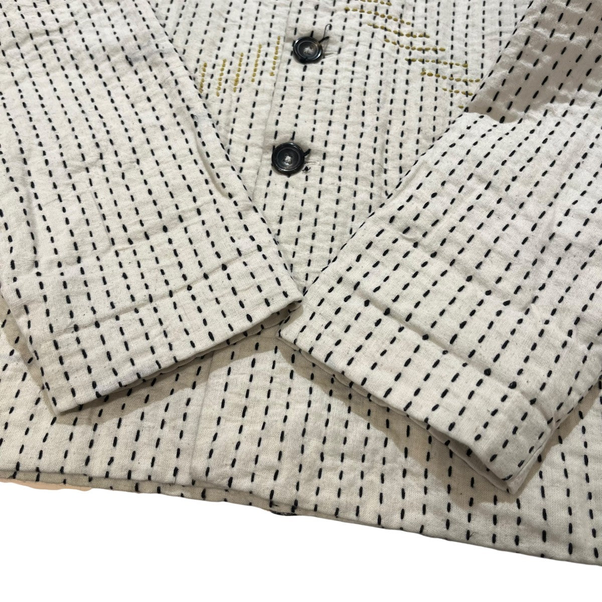 KARTIK RESEARCH Kantha ｸﾛｯﾌﾟﾄﾞｼﾞｬｹｯﾄストライプカバーオール 古着・中古-4枚目のアイテム画像