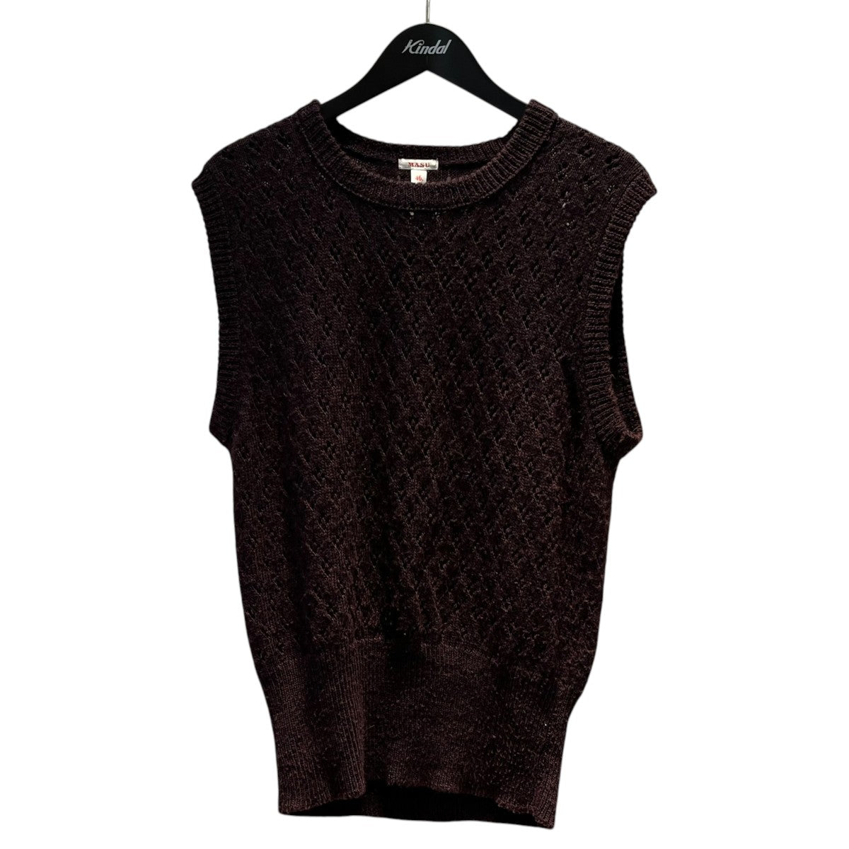 MASU 20AWLACE KNIT VESTニットベストMNFW-KN0202 古着・中古-1枚目のアイテム画像