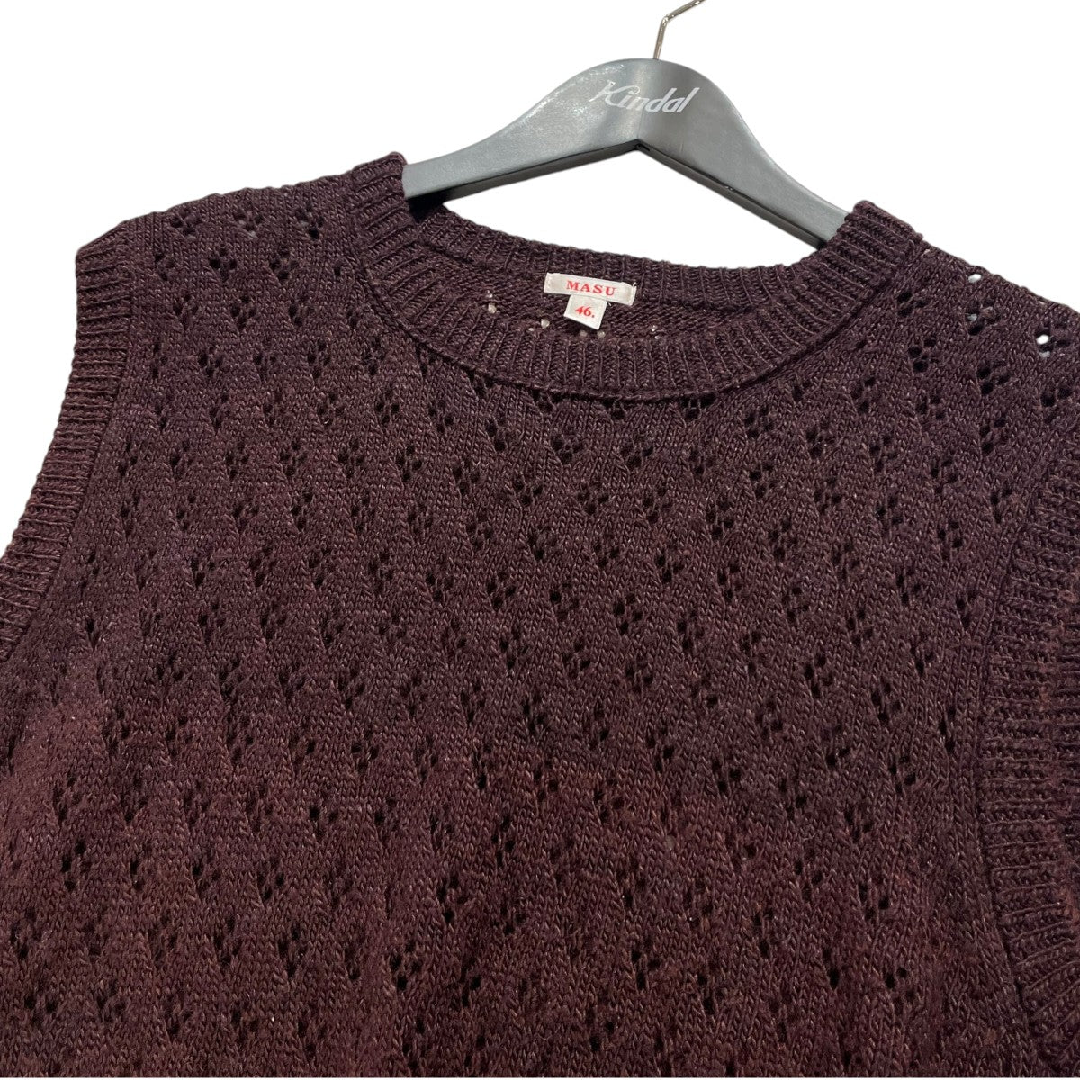 MASU 20AWLACE KNIT VESTニットベストMNFW-KN0202 古着・中古-3枚目のアイテム画像