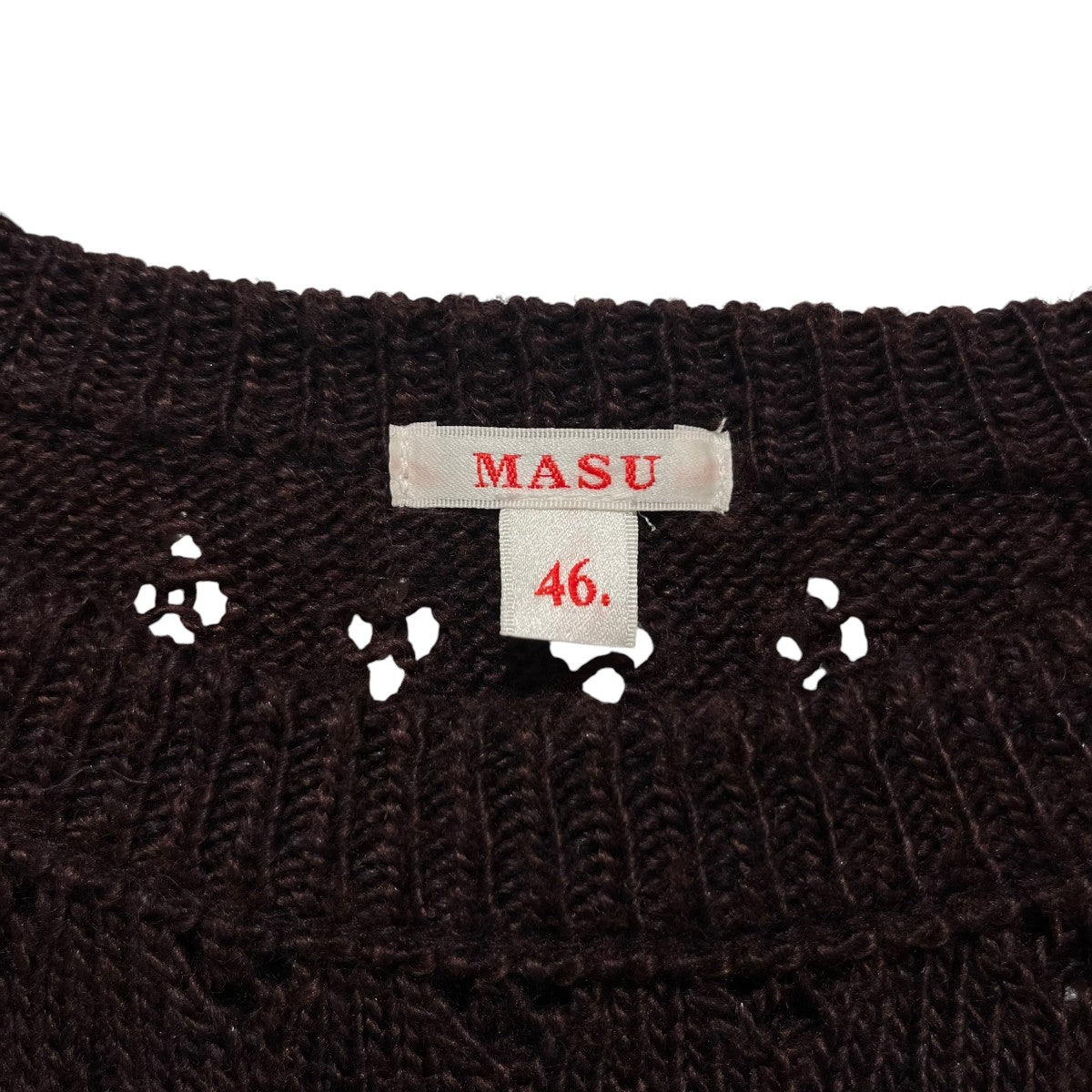 MASU 20AWLACE KNIT VESTニットベストMNFW-KN0202 古着・中古-4枚目のアイテム画像