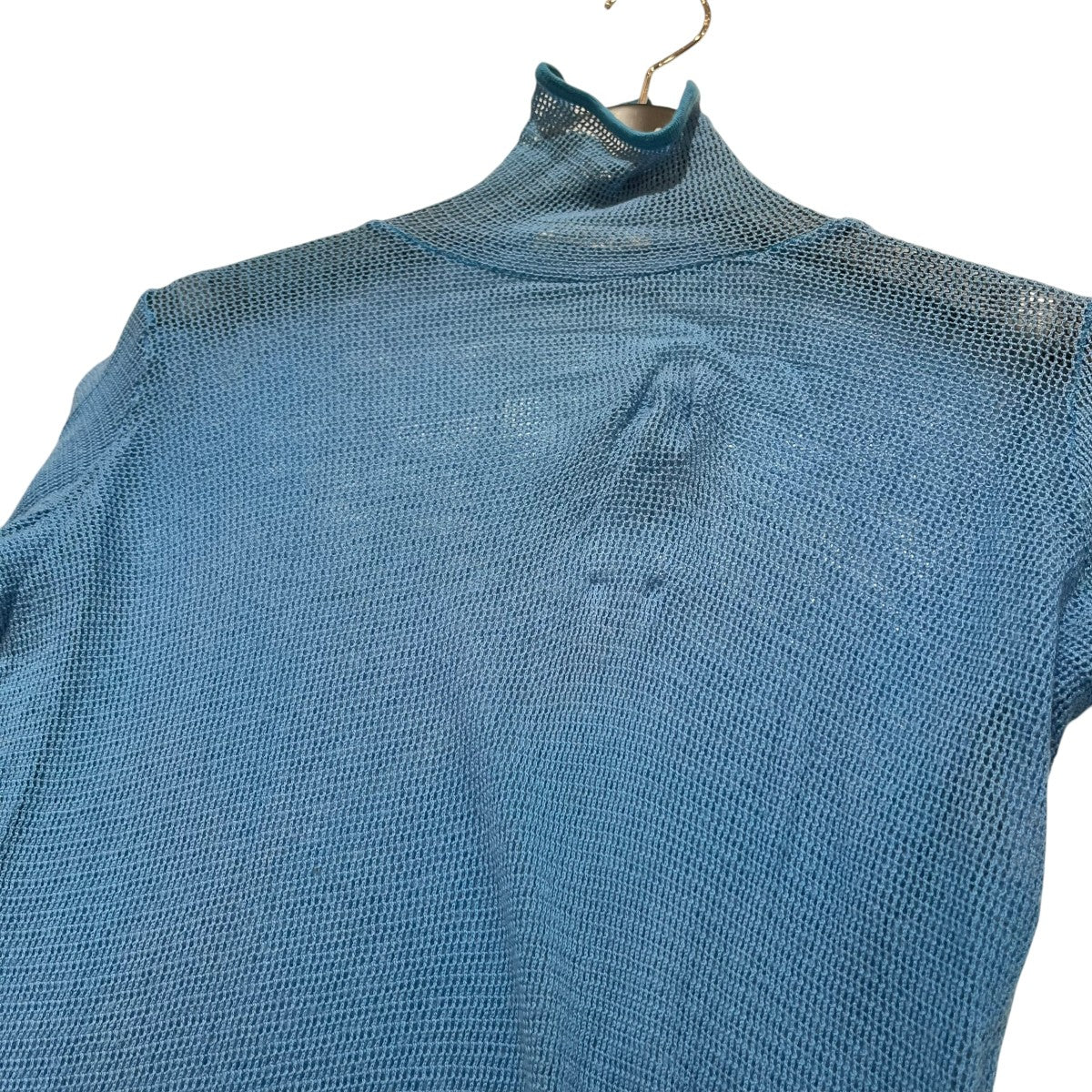 AURALEE サマーニットA22AP02WM WOOL RASCHEL MESH TURTLE NECK L/S 古着・中古-3枚目のアイテム画像