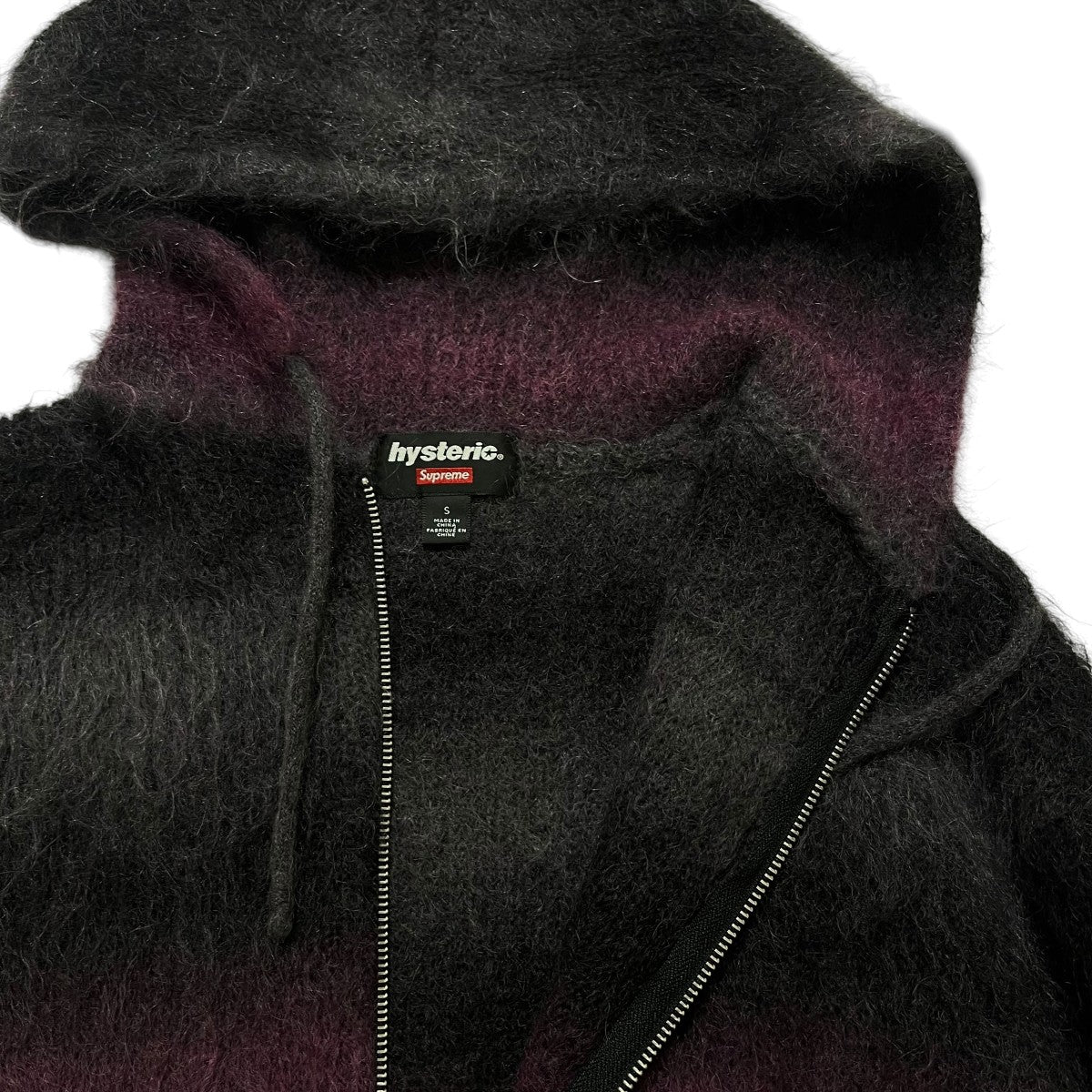 Supreme×Hysteric Glamour Mohair Zip Up Hooded Sweaterモヘアニット 古着・中古-6枚目のアイテム画像