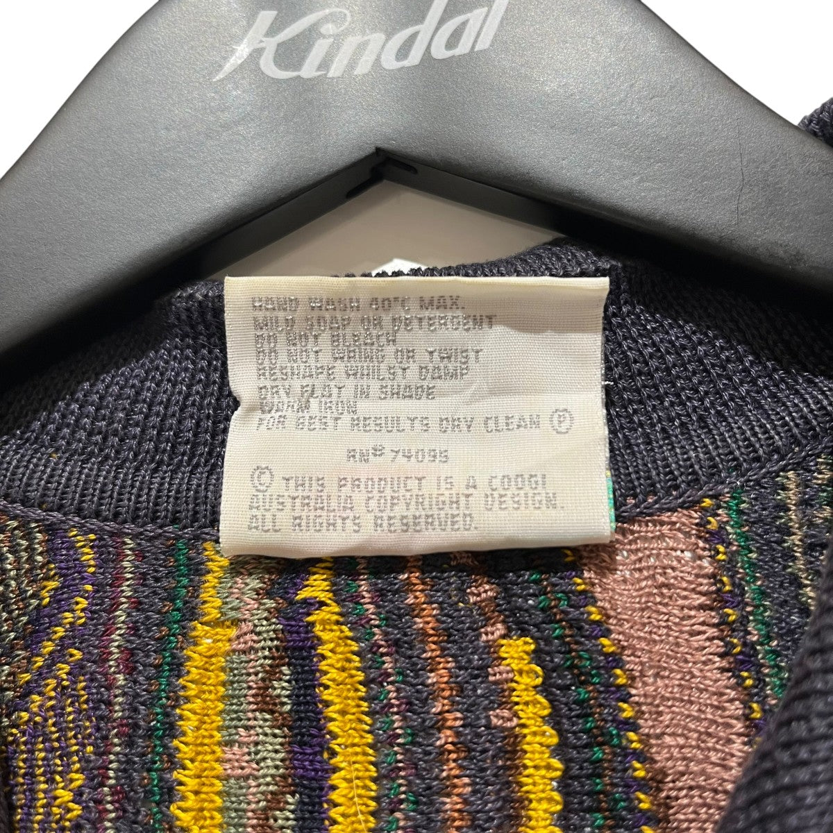 COOGI 総柄ニットポロシャツ3Dﾆｯﾄﾎﾟﾛｼｬﾂ 古着・中古-7枚目のアイテム画像