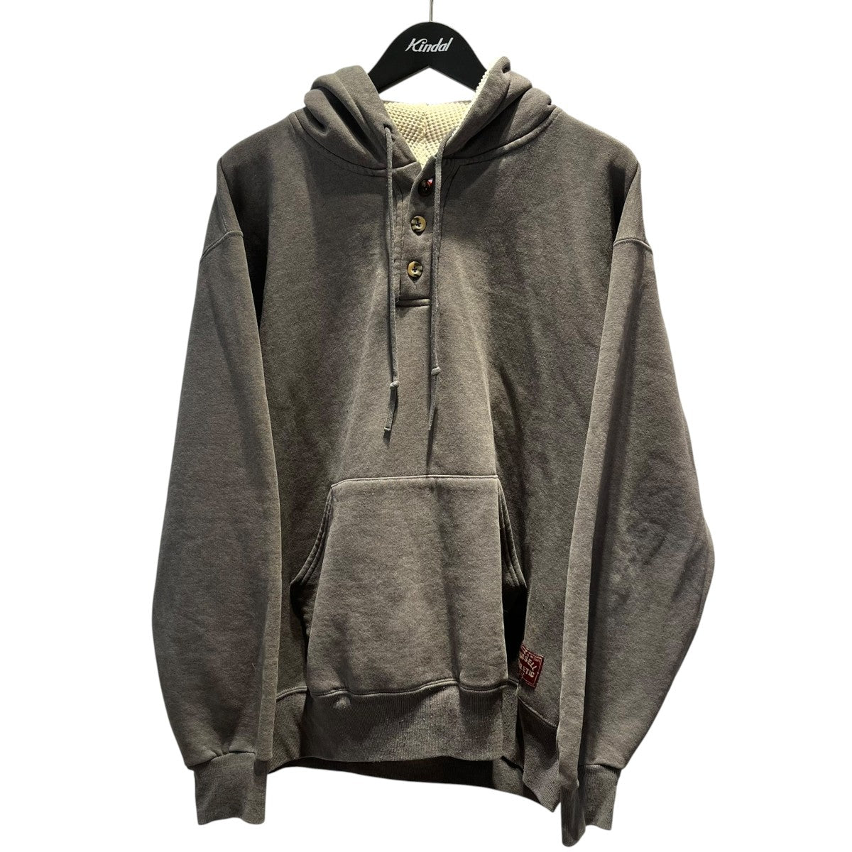 RUSSELL ATHLETIC ロゴプリントハーフボタンパーカー 古着・中古-1枚目のアイテム画像