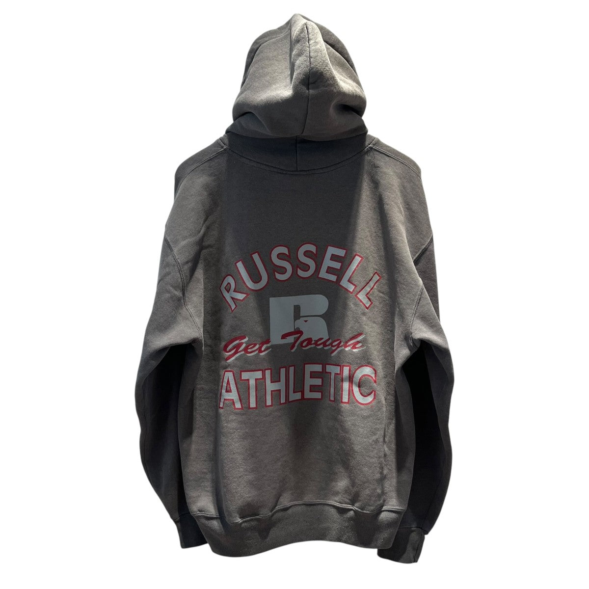 RUSSELL ATHLETIC ロゴプリントハーフボタンパーカー 古着・中古-2枚目のアイテム画像