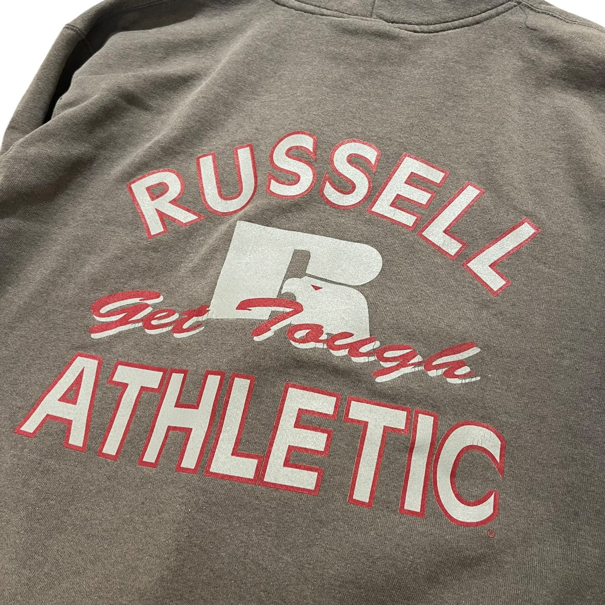 RUSSELL ATHLETIC ロゴプリントハーフボタンパーカー 古着・中古-4枚目のアイテム画像