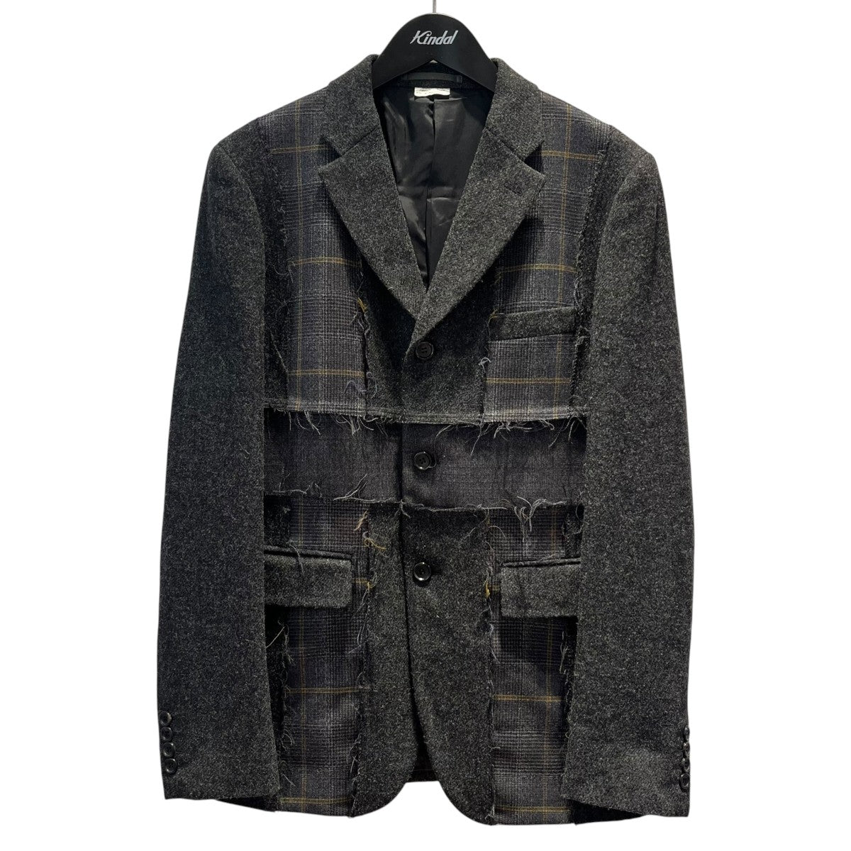 COMME des GARCONS HOMME DEUX 2020ﾊﾟｯﾁﾜｰｸﾃｰﾗｰﾄﾞｼﾞｬｹｯﾄテーラードジャケットDF-J039 古着・中古-1枚目のアイテム画像