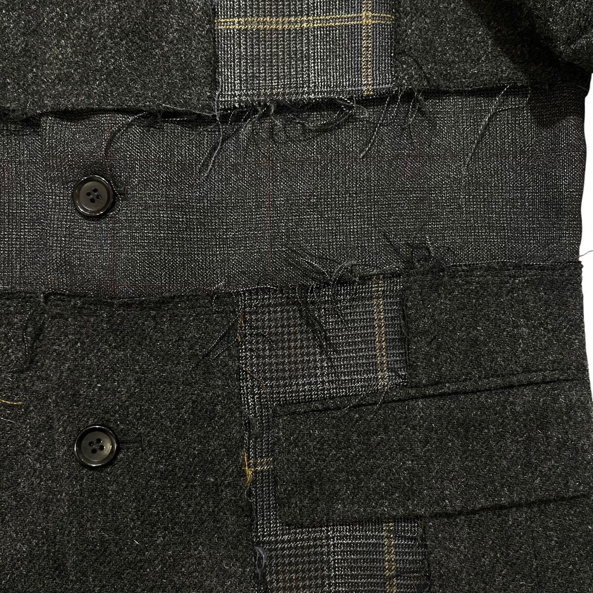 COMME des GARCONS HOMME DEUX 2020ﾊﾟｯﾁﾜｰｸﾃｰﾗｰﾄﾞｼﾞｬｹｯﾄテーラードジャケットDF-J039 古着・中古-6枚目のアイテム画像