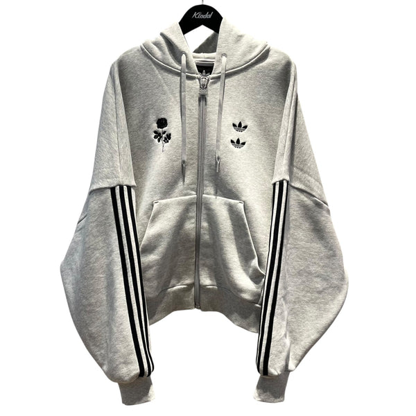 adidas×WILLY CHAVARRIA FULL ZIP LOGO HOODIEバラ刺繍ジップアップ