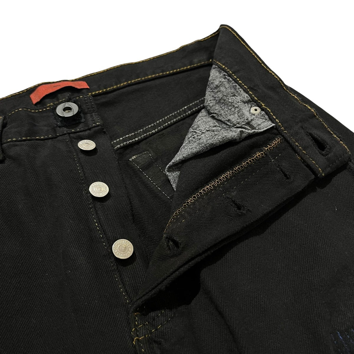 ANT／ANTI VINTAGE REPAIR DENIM BLACK OVERDYEデニムパンツANA25S-JA02-BK-1 古着・中古-3枚目のアイテム画像
