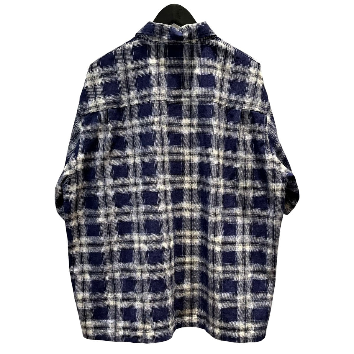 MISTY PLAID SHIRTチェックフルジップアップ半袖シャツ