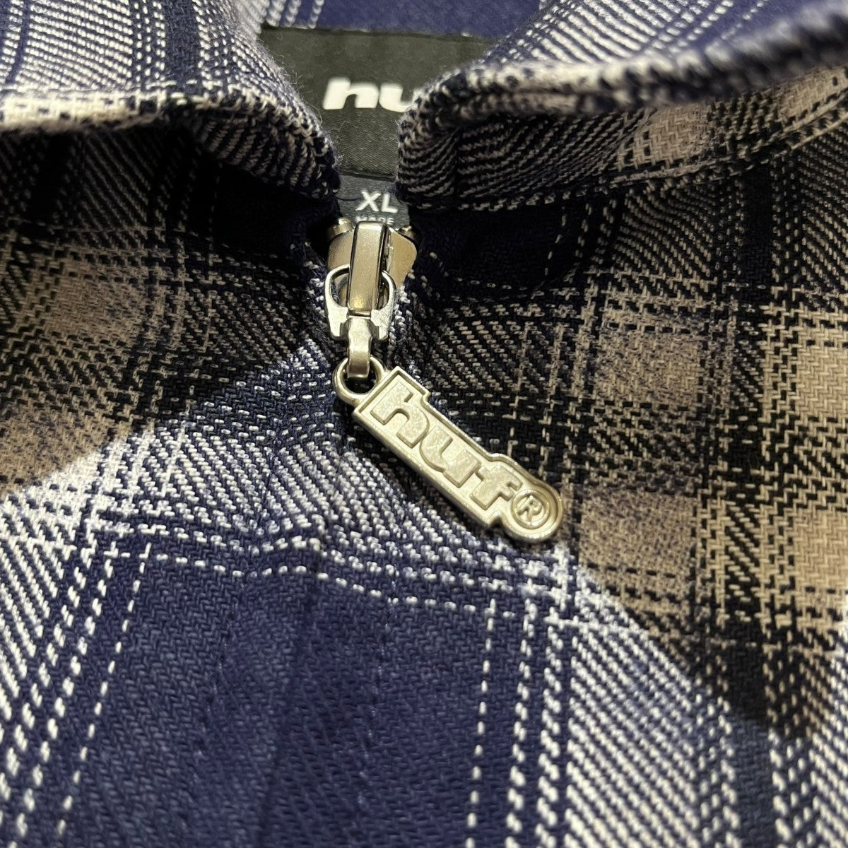 MISTY PLAID SHIRTチェックフルジップアップ半袖シャツ
