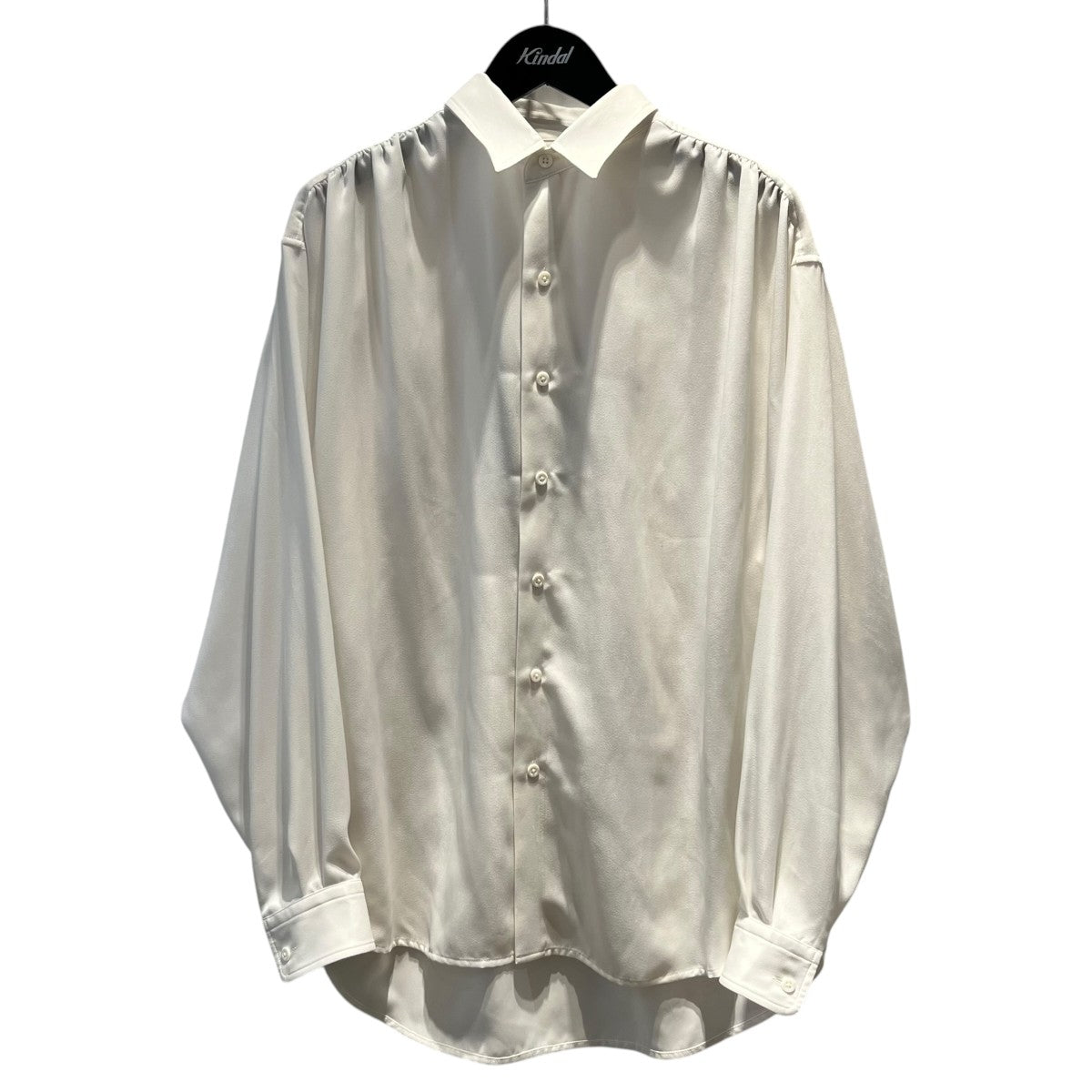 26AWHUSH GATHER L／S SHIRT無地長袖シャツ10240705