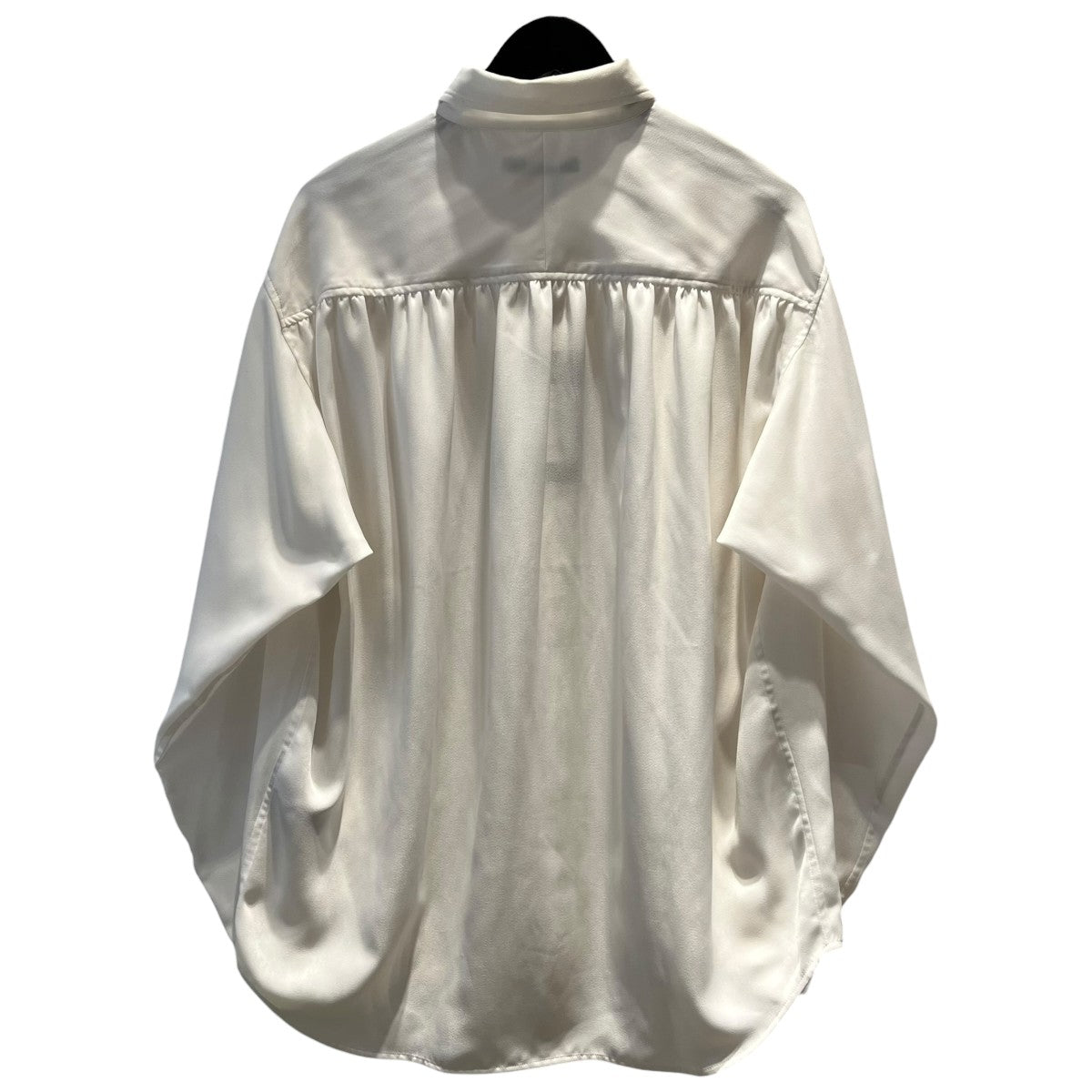 26AWHUSH GATHER L／S SHIRT無地長袖シャツ10240705