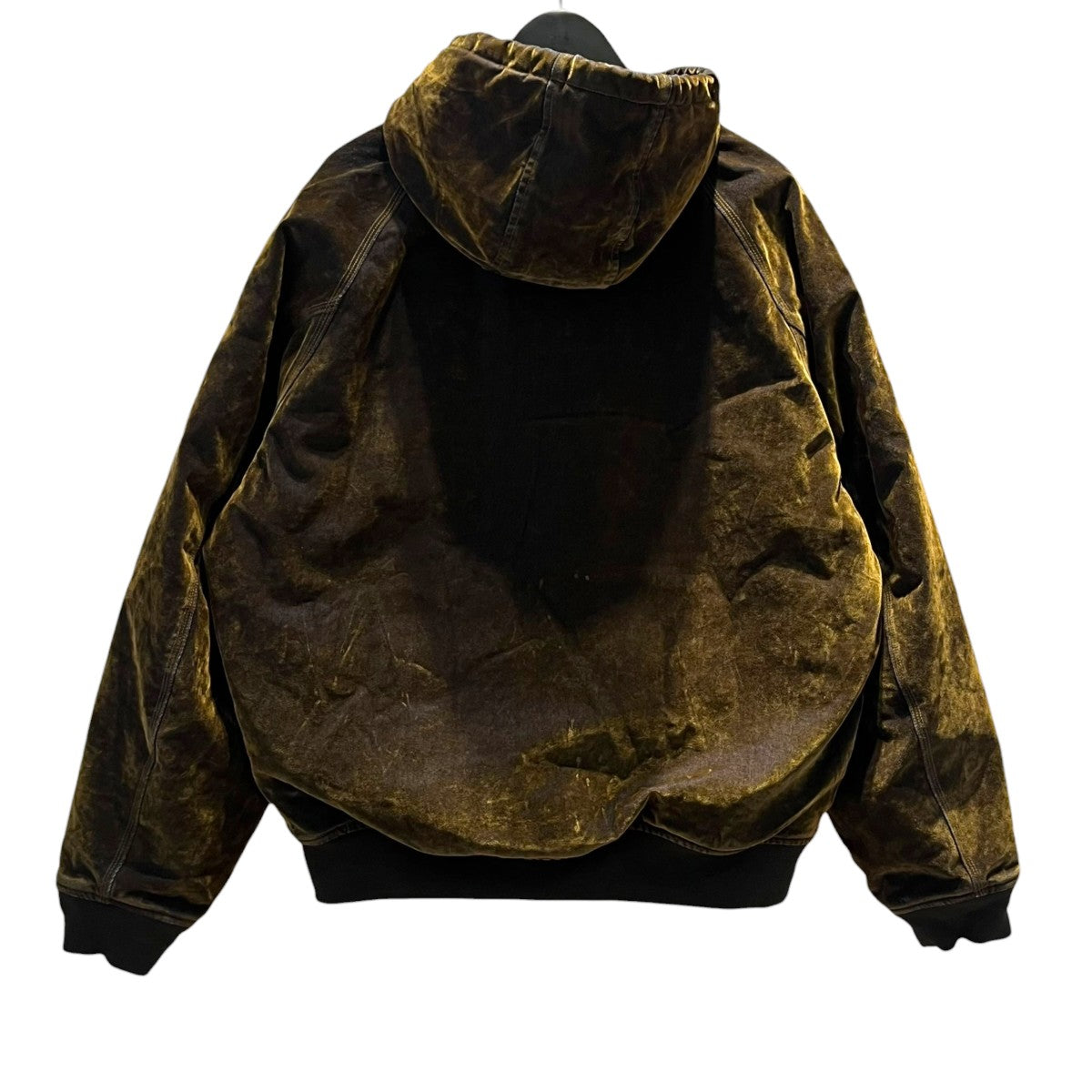 FLOCKED DENIM HOODED JACKET中綿フードジャケット