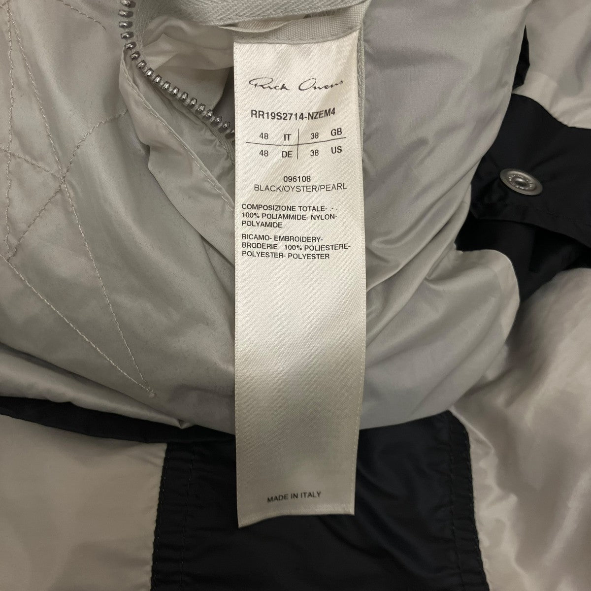 RICK OWENS 19SS【BABEL SNAPFRONT JACKET】バベル スナップフロント ジャケットRR19S2714-NZEM4 古着・中古-8枚目のアイテム画像