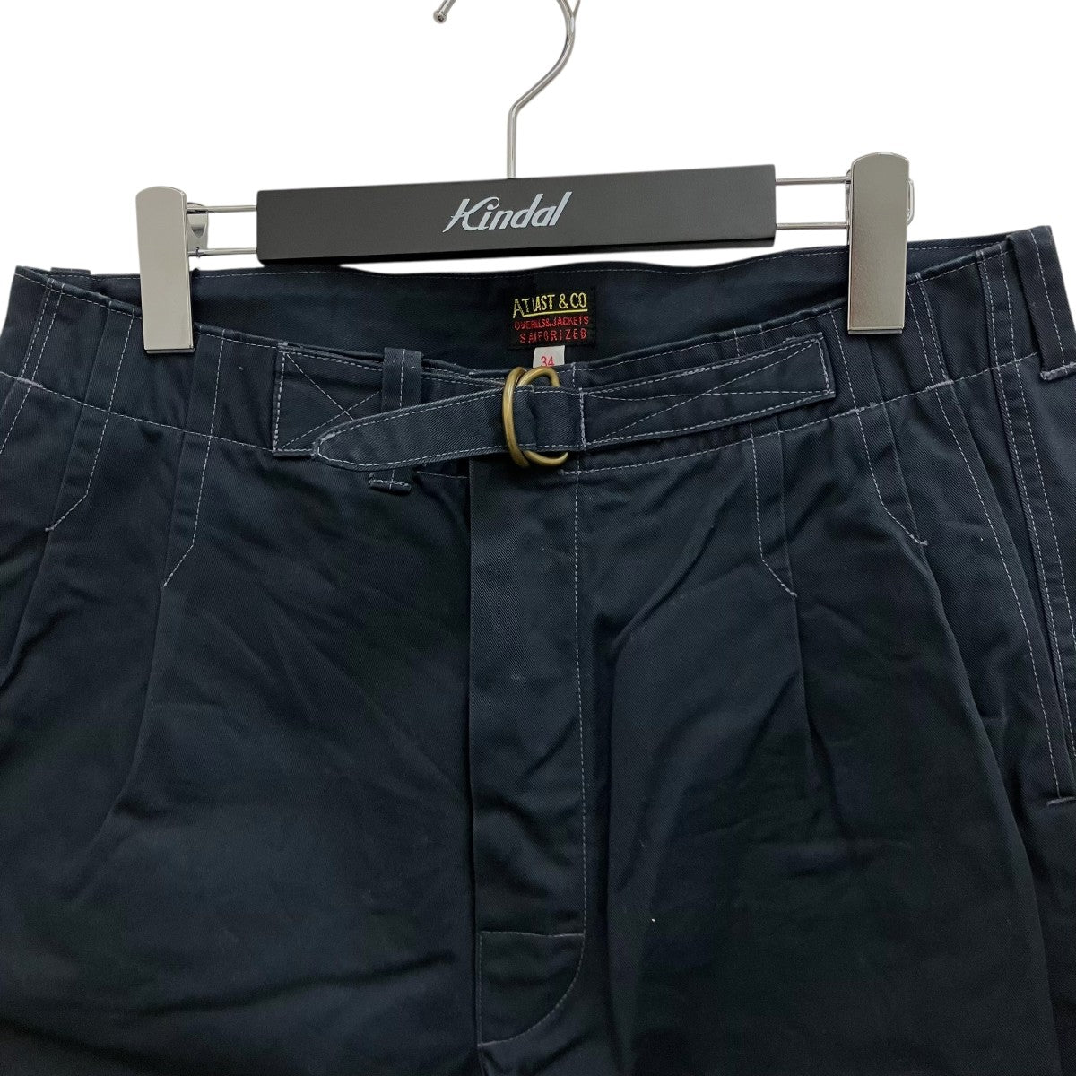 ATLAST ＆ CO(アットラスト) リングベルトショーツ ネイビー サイズ 34