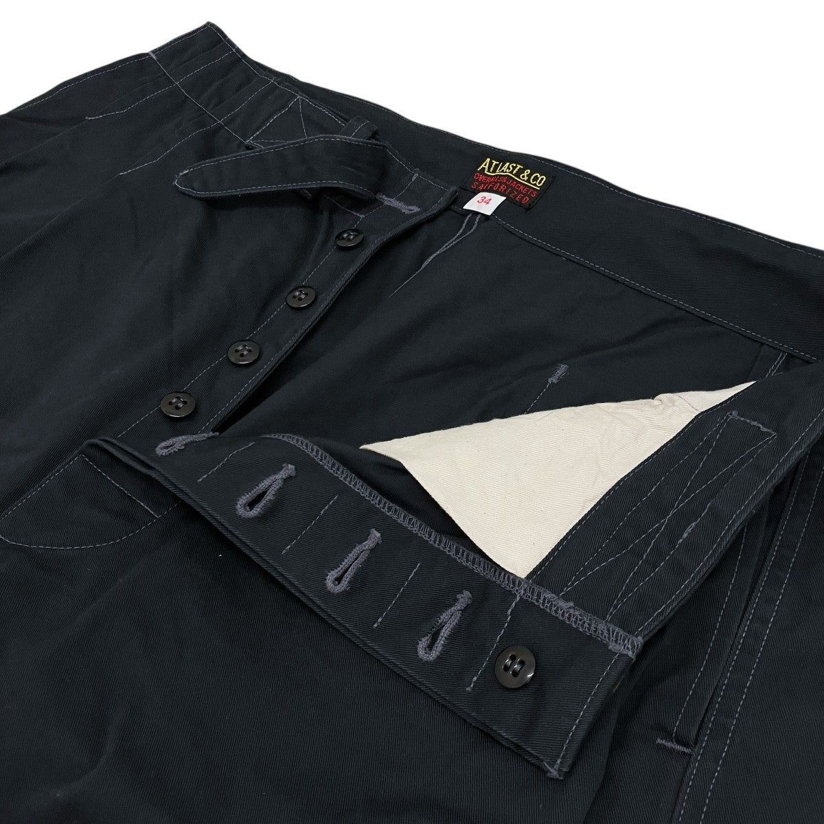 ATLAST ＆ CO(アットラスト) リングベルトショーツ ネイビー サイズ 34