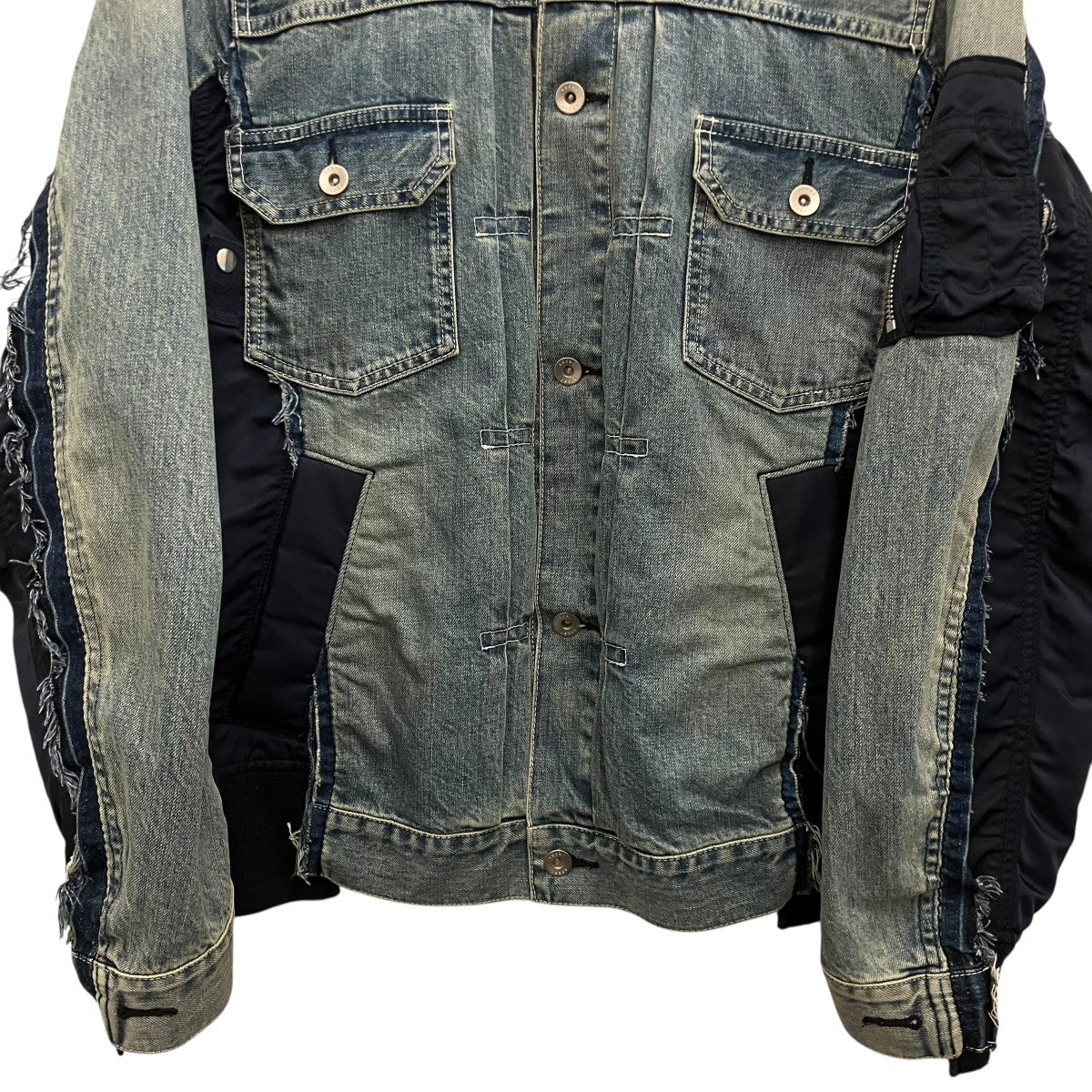 sacai(サカイ) 【DENIM MA-1 JACKET】MA-1ドッキングデニムジャケット