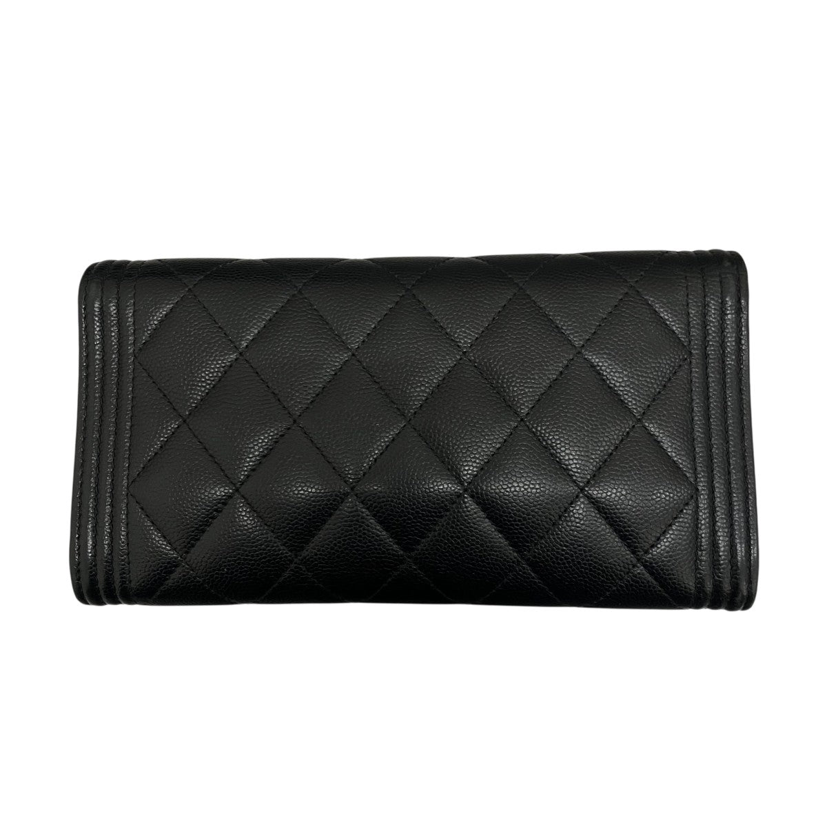 CHANEL キャビアスキンボーイシャネルフラップロングウォレット 古着・中古-2枚目のアイテム画像