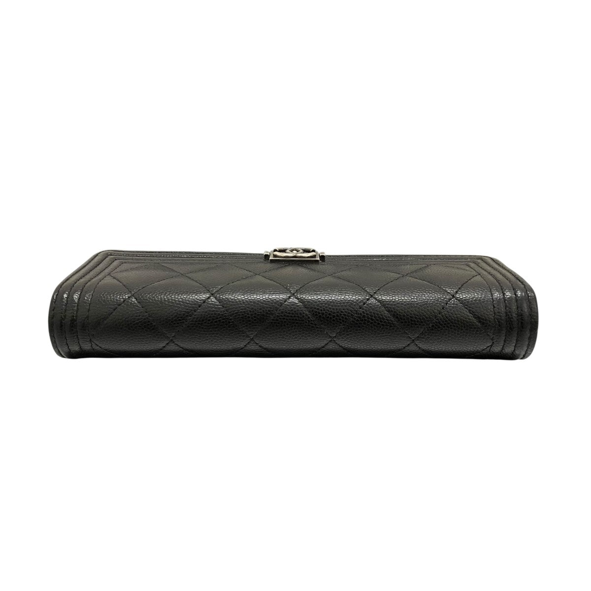 CHANEL キャビアスキンボーイシャネルフラップロングウォレット 古着・中古-4枚目のアイテム画像