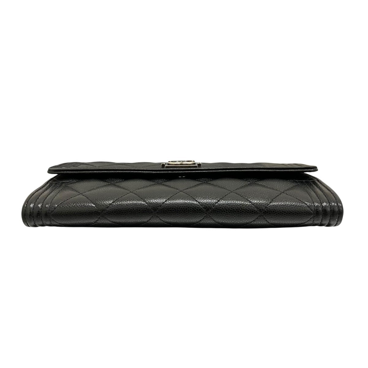 CHANEL キャビアスキンボーイシャネルフラップロングウォレット 古着・中古-5枚目のアイテム画像