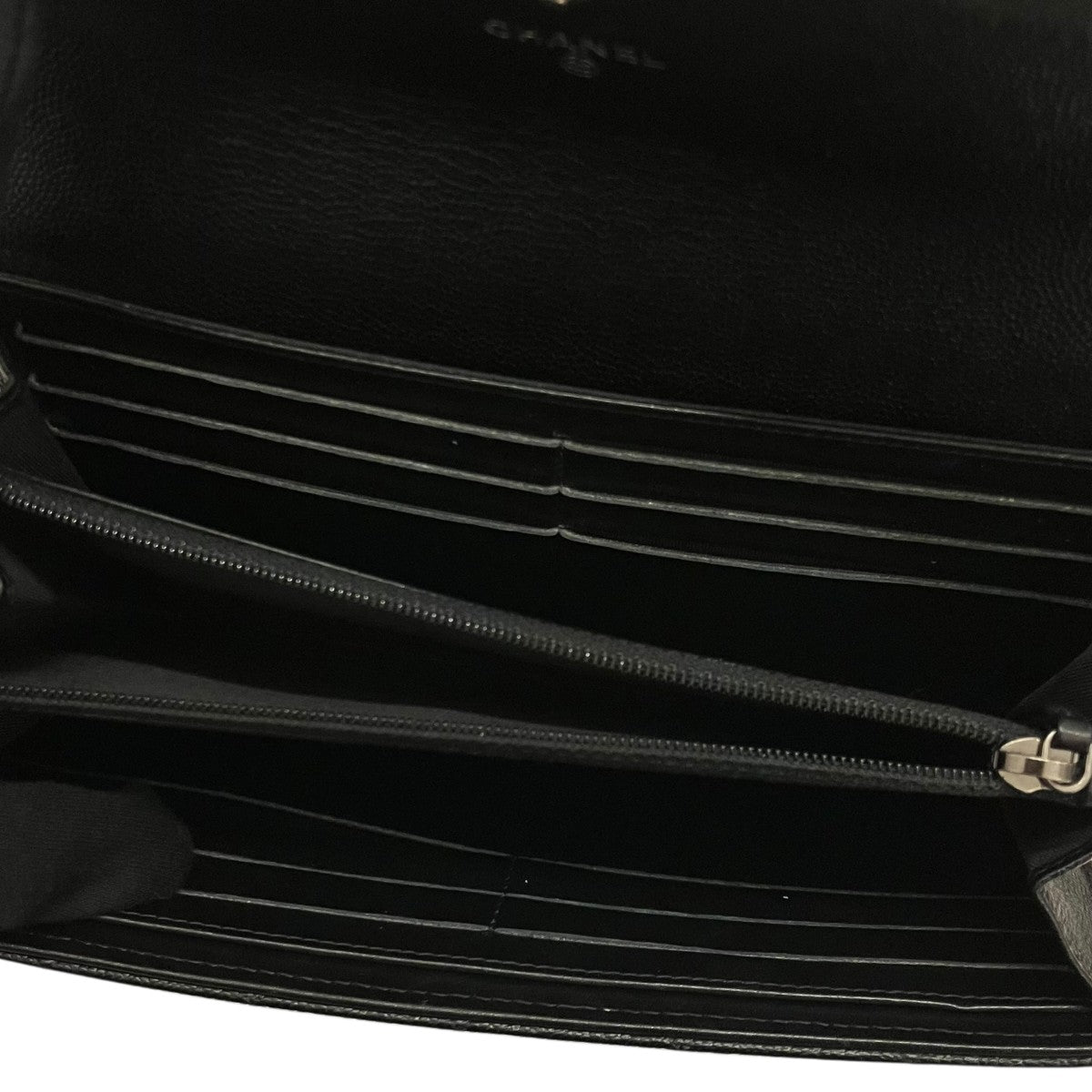 CHANEL キャビアスキンボーイシャネルフラップロングウォレット 古着・中古-8枚目のアイテム画像