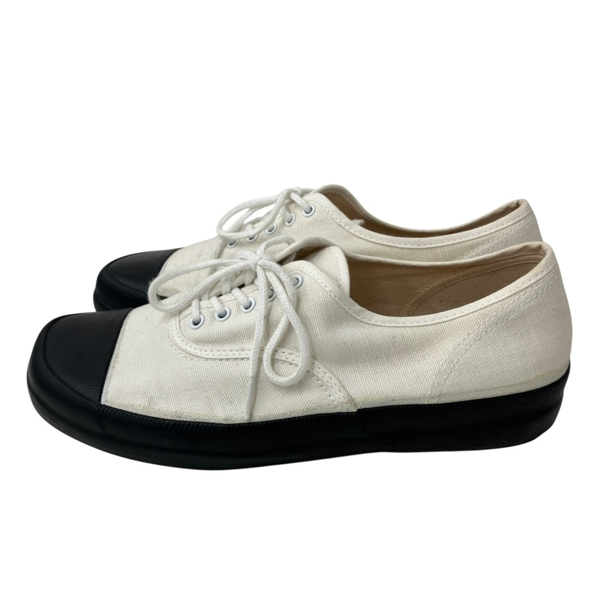 Marbot(マルボー) OXFORD SNEAKERSスニーカー ナチュラル×ブラック Marbot(マルボー) OXFORD SNEAKERSスニーカー ナチュラル×ブラック