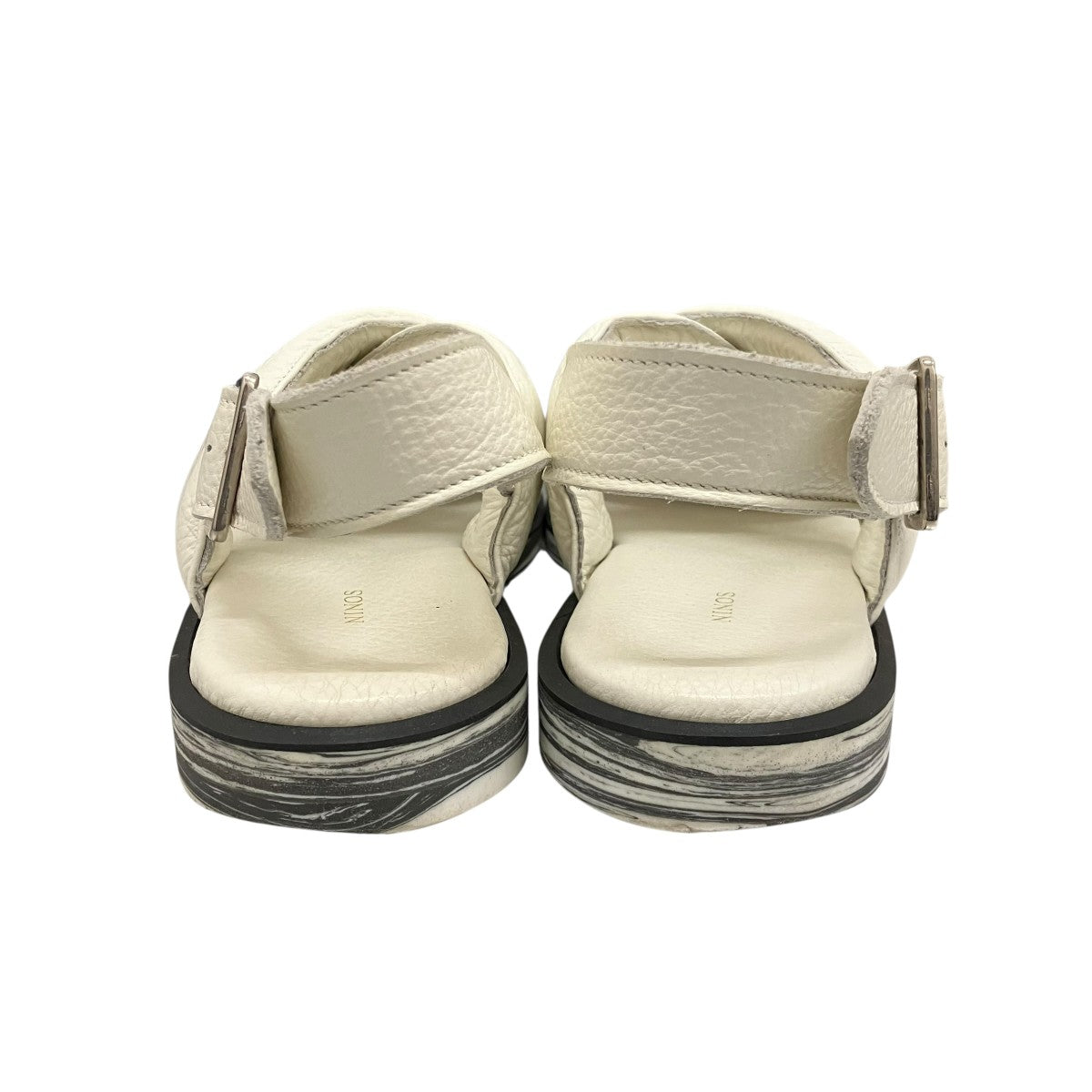 NINOS(ニーニョ) 【CROSS STRAP SANDALS】レザーサンダル ホワイト