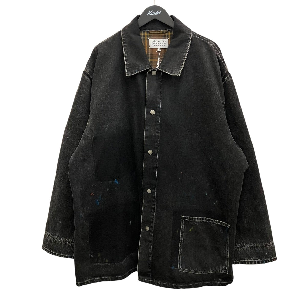 Maison Margiela1 10 22AWペイント オーバーサイズデニムカバーオールジャケットS51AM0477 古着・中古-1枚目のアイテム画像