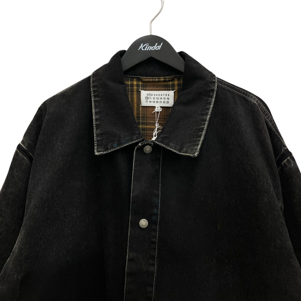 Maison Margiela1 10 22AWペイント オーバーサイズデニムカバーオールジャケットS51AM0477 古着・中古-3枚目のアイテム画像