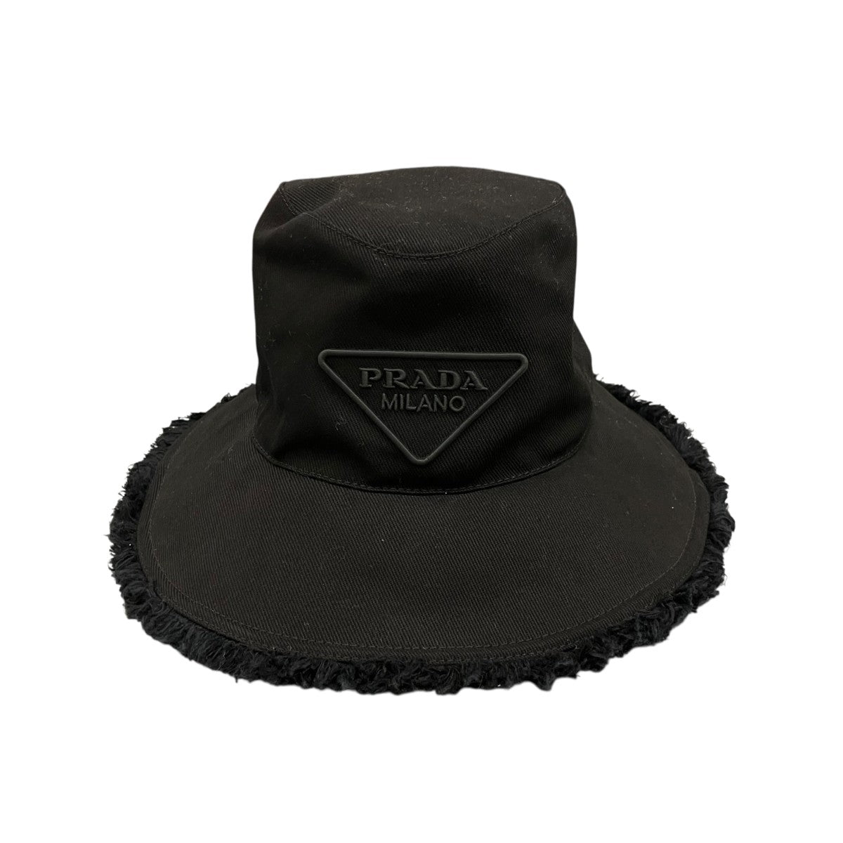 PRADA トライアングルロゴ フリンジ ドリル ハット1HC145 古着・中古-2枚目のアイテム画像