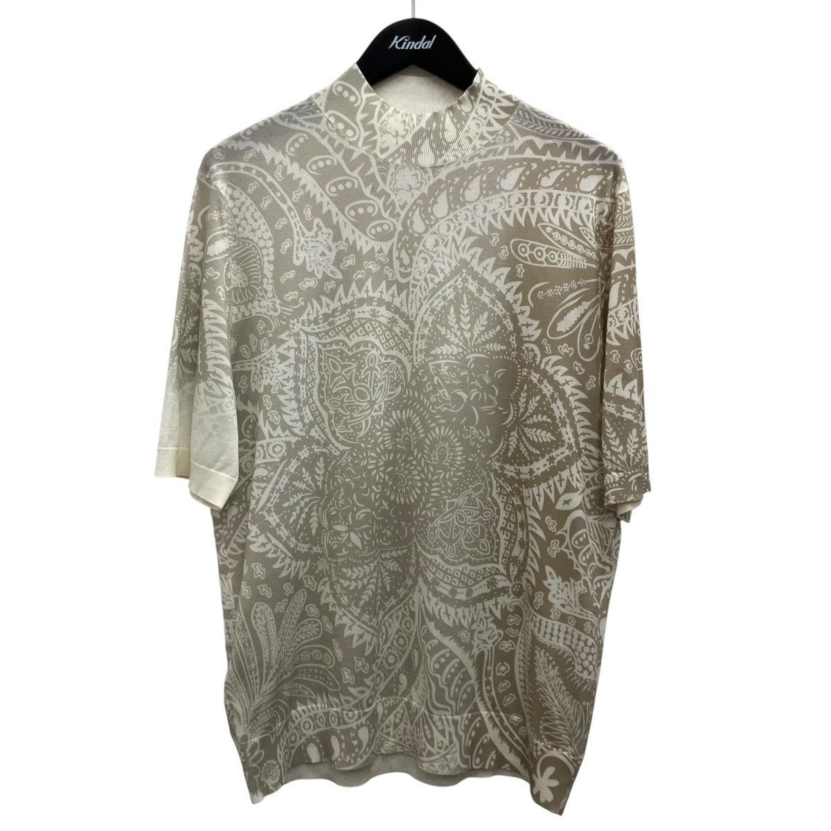 HERMES ペイズリーニットTシャツ 古着・中古-1枚目のアイテム画像