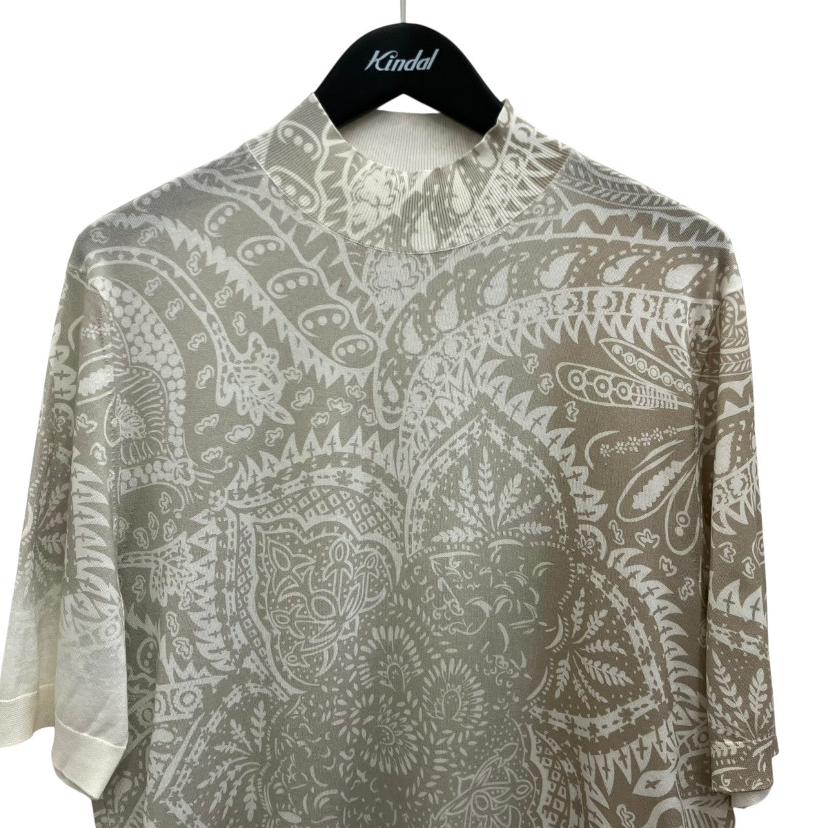 HERMES ペイズリーニットTシャツ 古着・中古-3枚目のアイテム画像