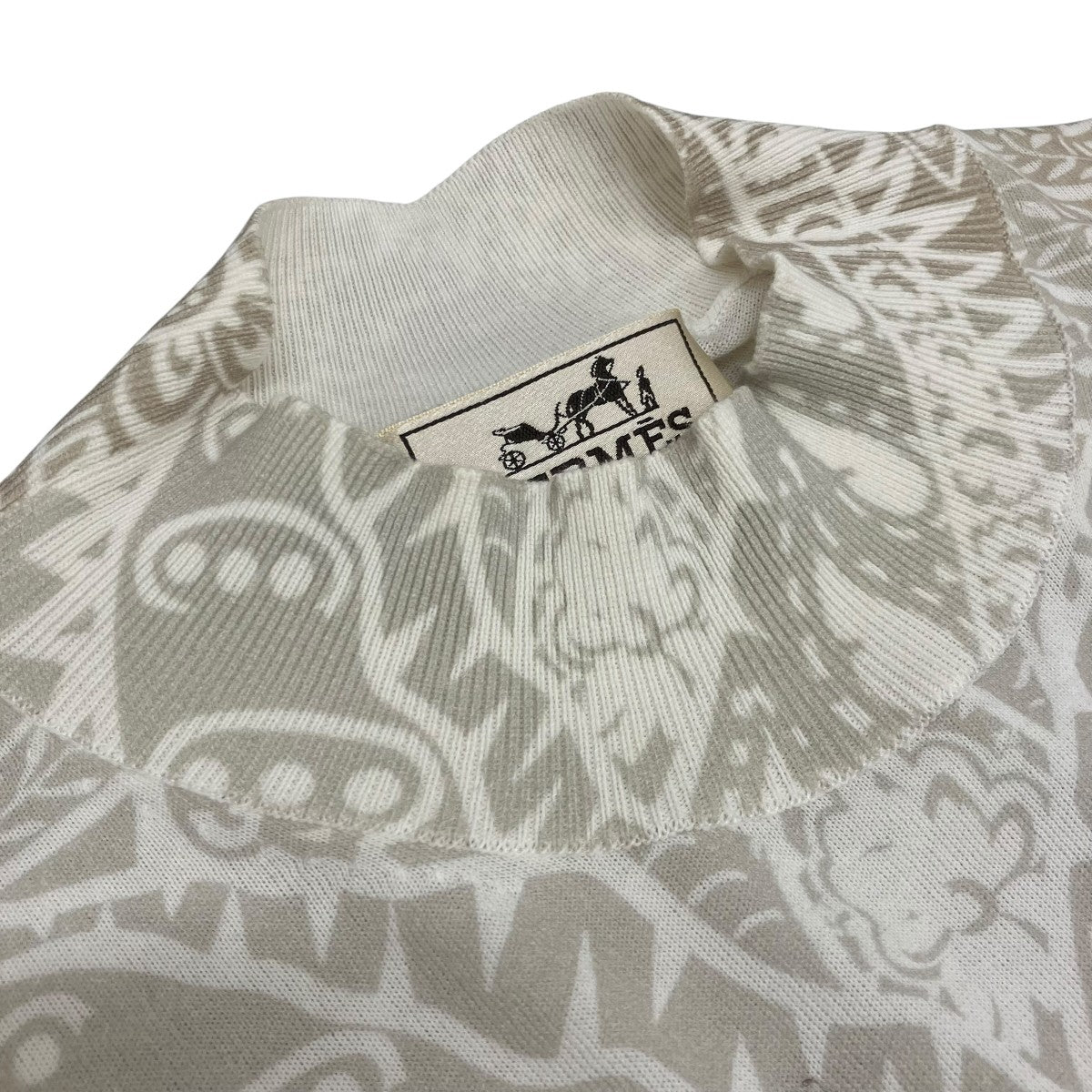 HERMES ペイズリーニットTシャツ 古着・中古-5枚目のアイテム画像