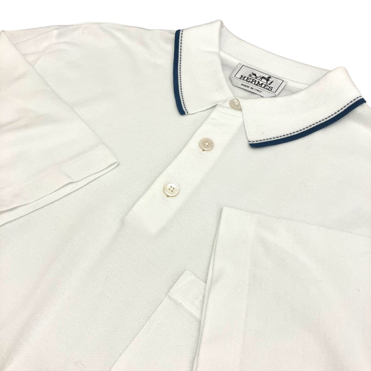 HERMES サドルステッチポロシャツ 古着・中古-5枚目のアイテム画像