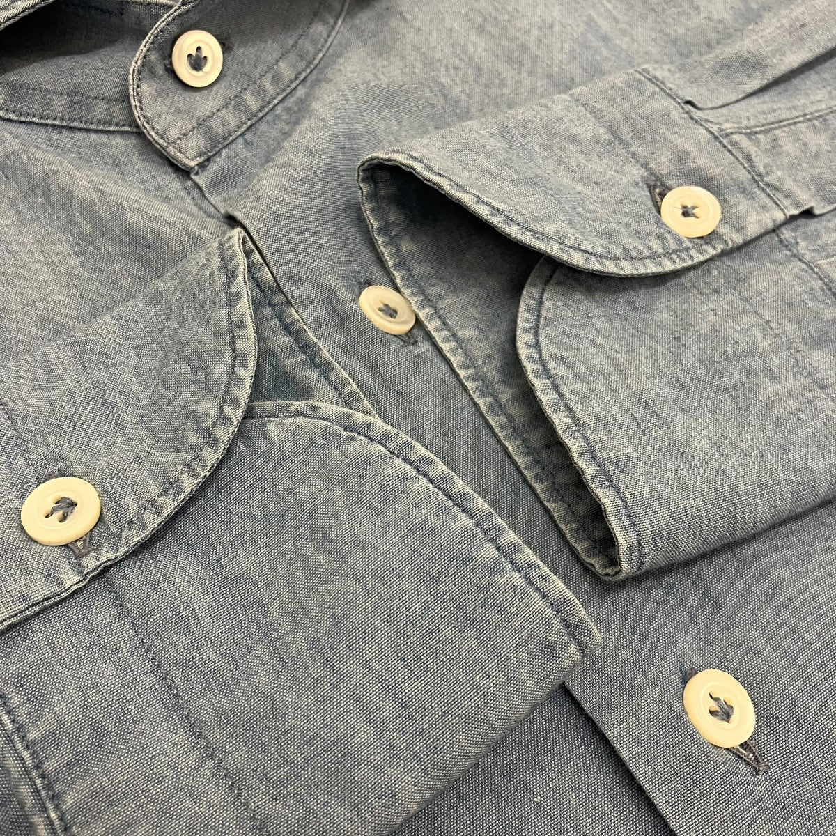 giannetto シャンブレーシャツ 古着・中古-6枚目のアイテム画像