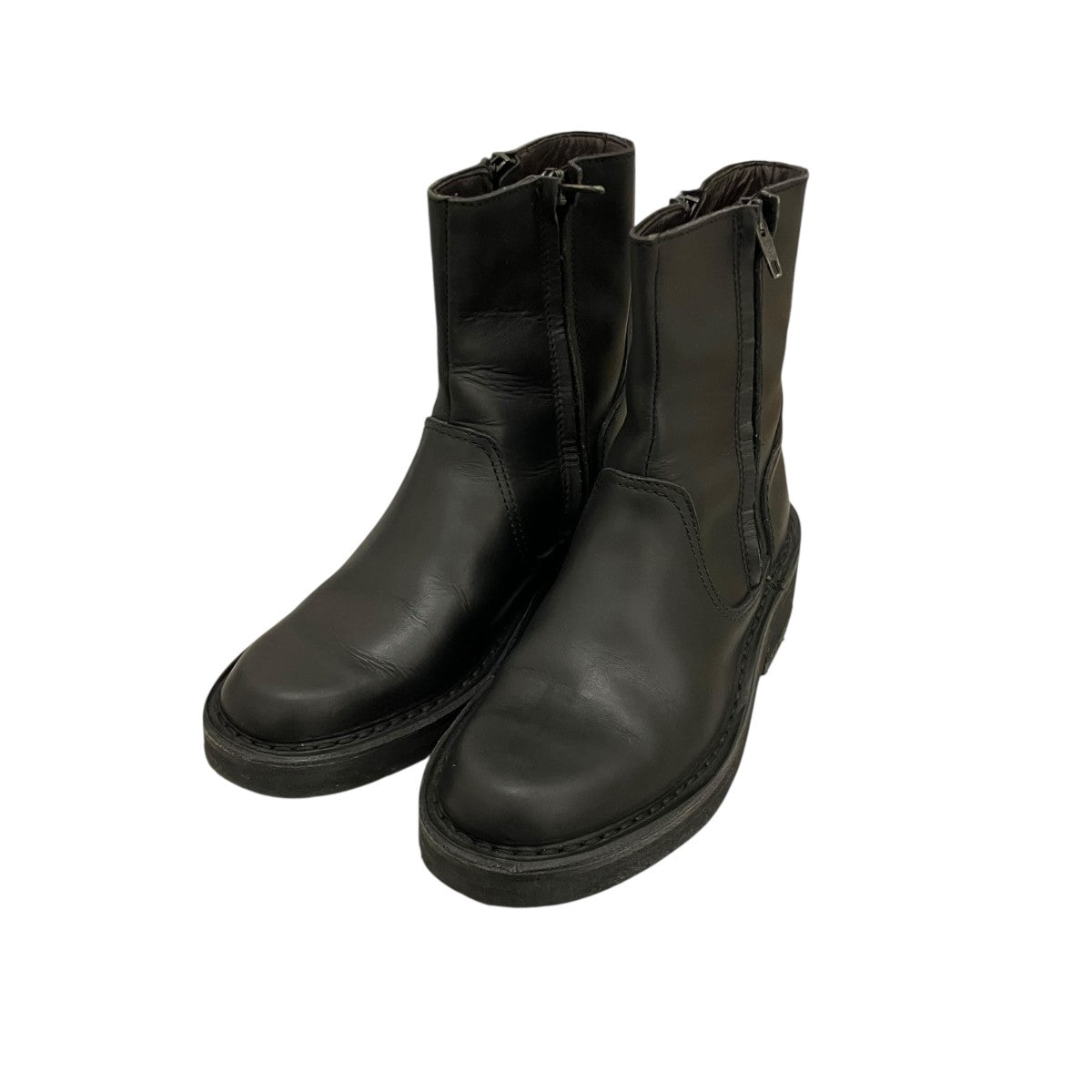 YOHJI YAMAMOTO レザー両サイドジップブーツ 古着・中古-1枚目のアイテム画像