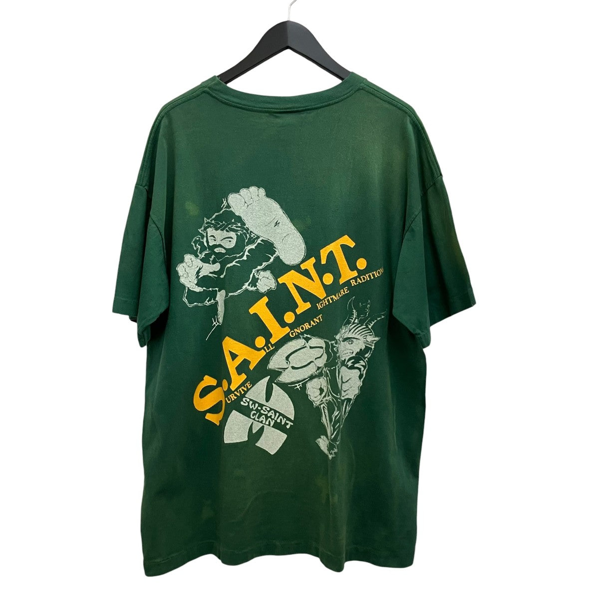 SAINT MICHAEL 24SS【SW SS TEE SAINT CLAN】ヴィンテージ加工TシャツSM-YS8-0000-C16 古着・中古-2枚目のアイテム画像