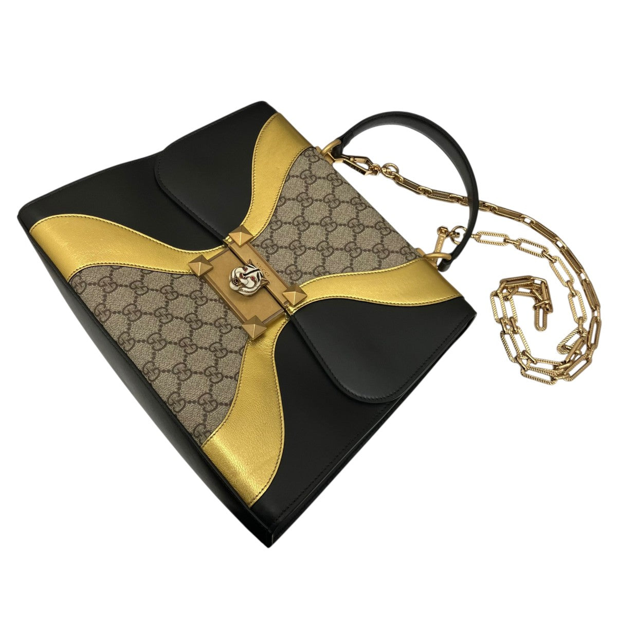 GUCCI オシリス キャットヘッド GGスプリーム ハンドバッグ476535 古着・中古-6枚目のアイテム画像