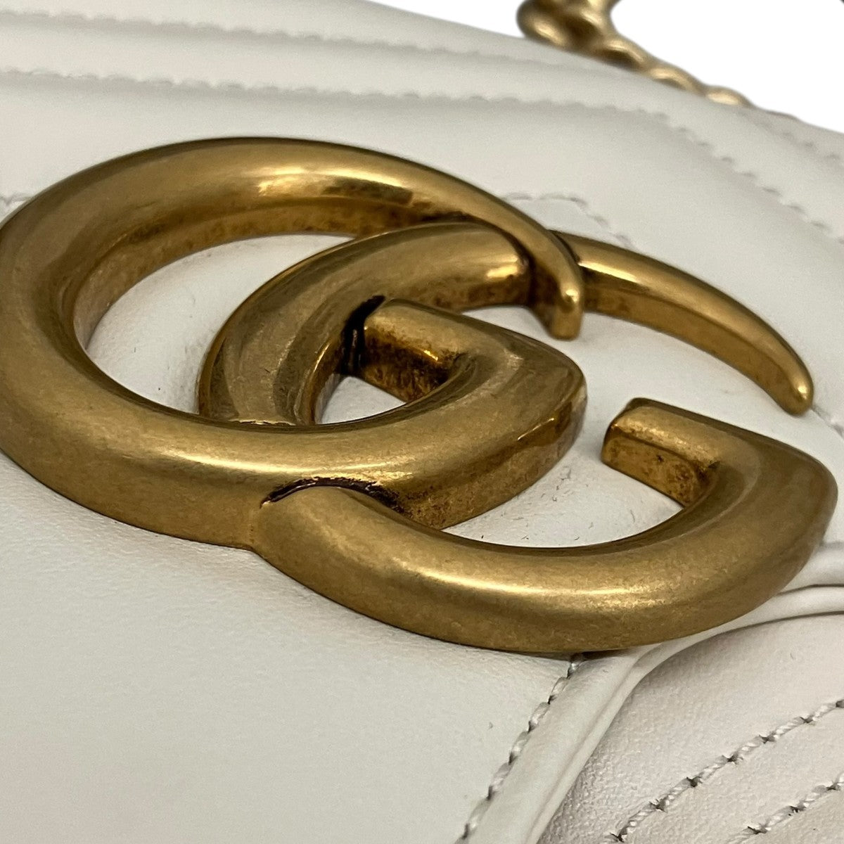 GUCCI グッチ/GGマーモントキルティングショルダー/デニム/443497/498***/Aランク/69【中古】 GUCCI - グッチ GUCCI GGマーモント キルティング スモール ショルダー