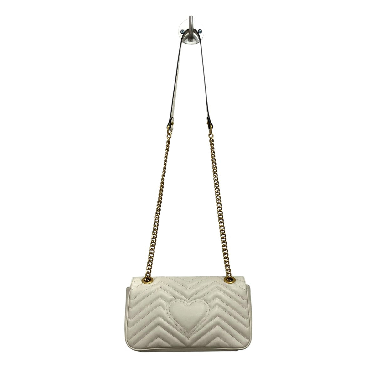 GUCCI グッチ/GGマーモントキルティング・レザーチェーンショルダー/443497/520***/Aランク/38【中古】 GUCCI(グッチ) GGマーモントキルティングチェーンショルダーバッグ