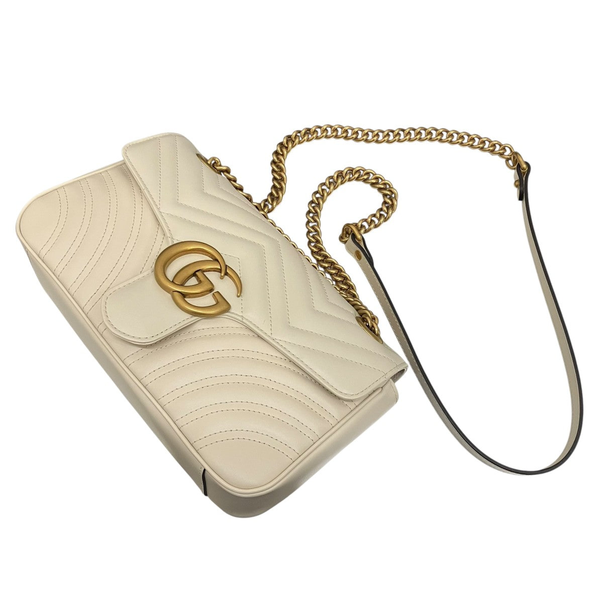 GUCCI(グッチ) GGマーモントキルティングチェーンショルダーバッグ