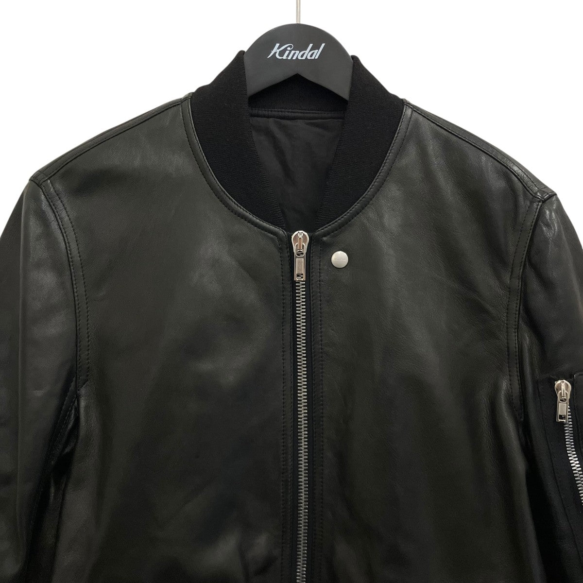 RICK OWENS 23AWレザーボンバージャケットRU02C7789 古着・中古-3枚目のアイテム画像