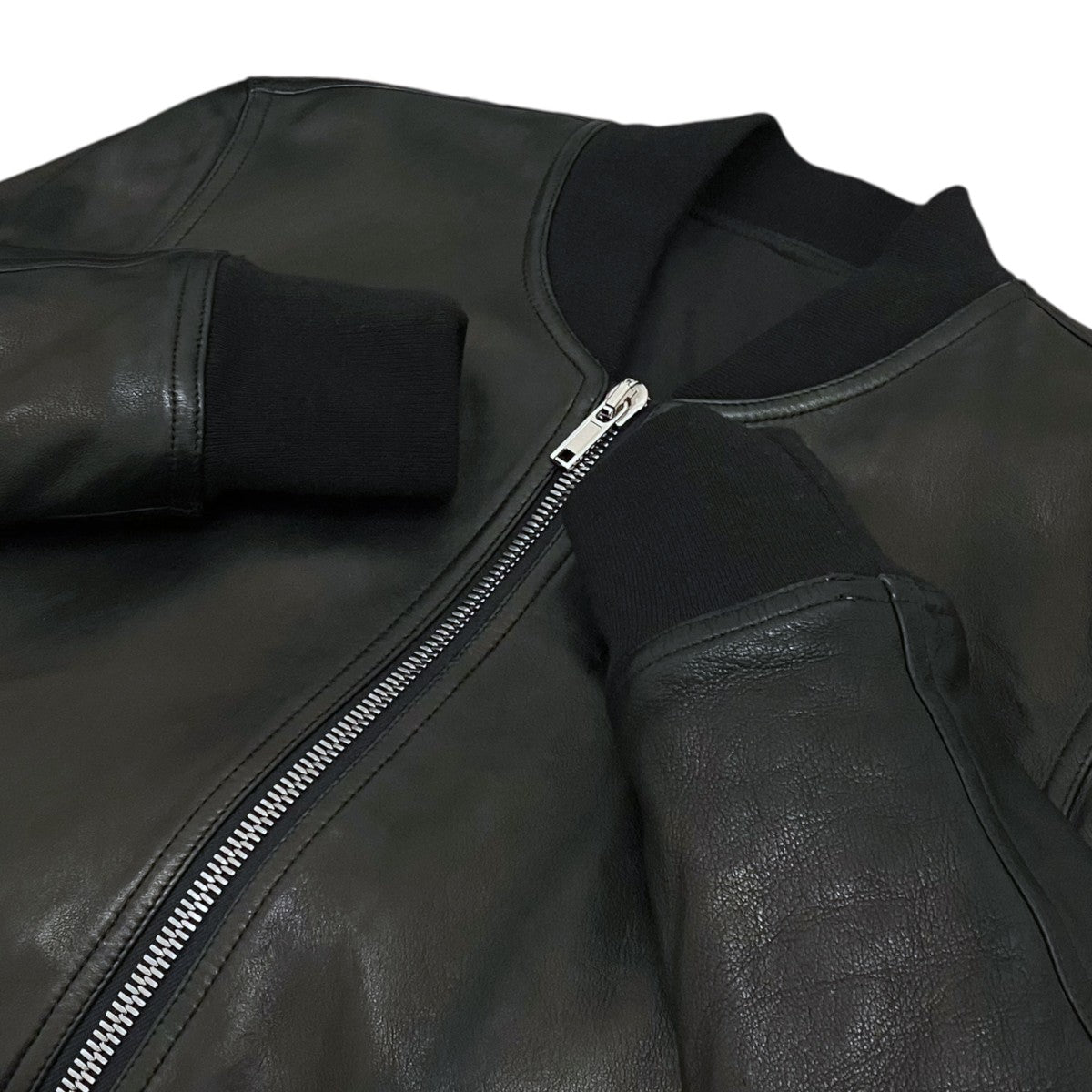 RICK OWENS 23AWレザーボンバージャケットRU02C7789 古着・中古-5枚目のアイテム画像