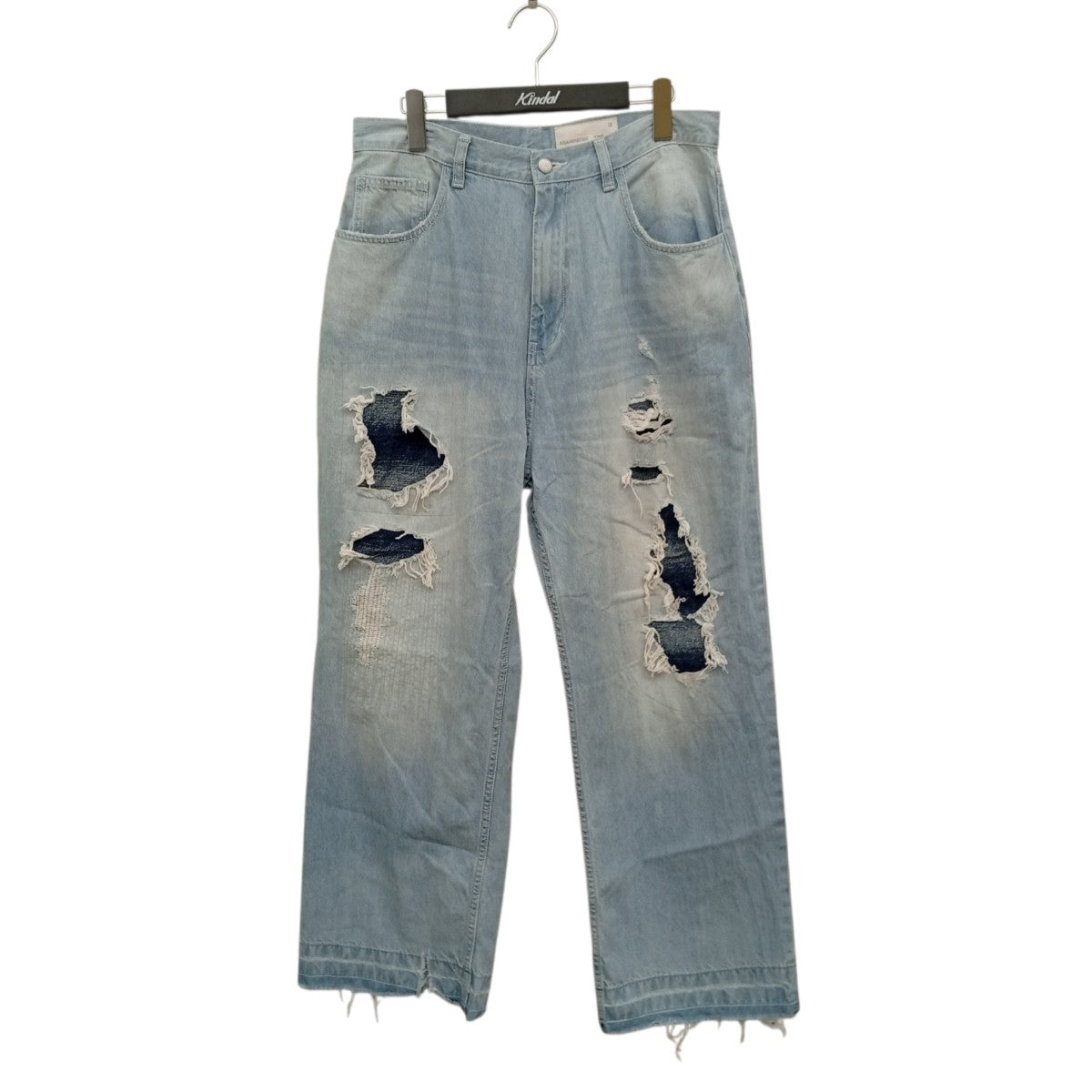 ADAM PATEK clash looose denimクラッシュデニムパンツAP2418016 古着・中古-1枚目のアイテム画像