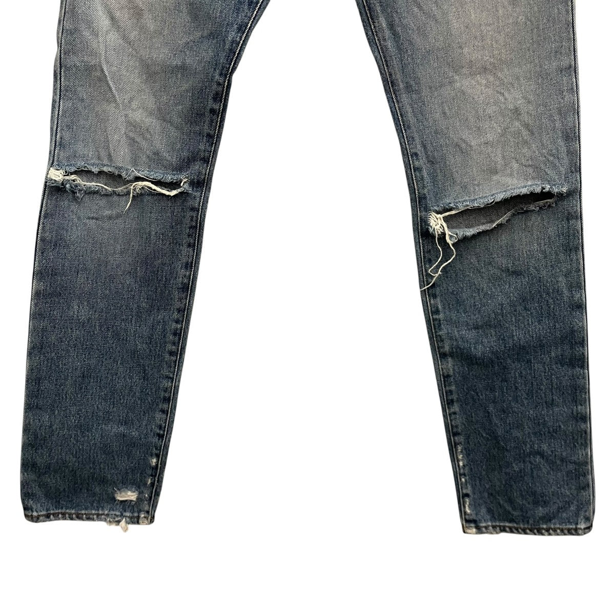 Saint Laurent Paris 15SSクラッシュ加工スキニーデニムパンツ419826 古着・中古-4枚目のアイテム画像