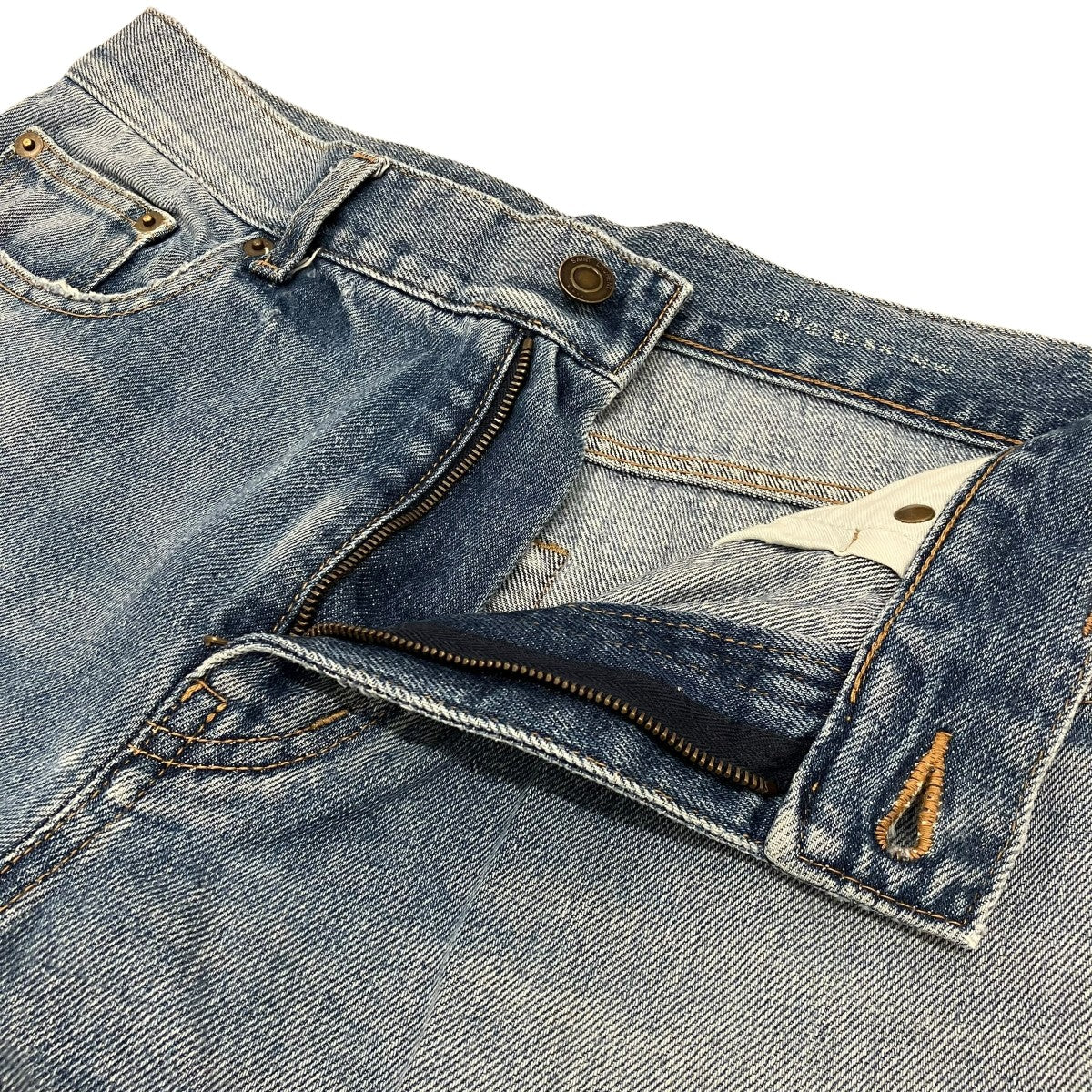 Saint Laurent Paris 15SSクラッシュ加工スキニーデニムパンツ419826 古着・中古-5枚目のアイテム画像