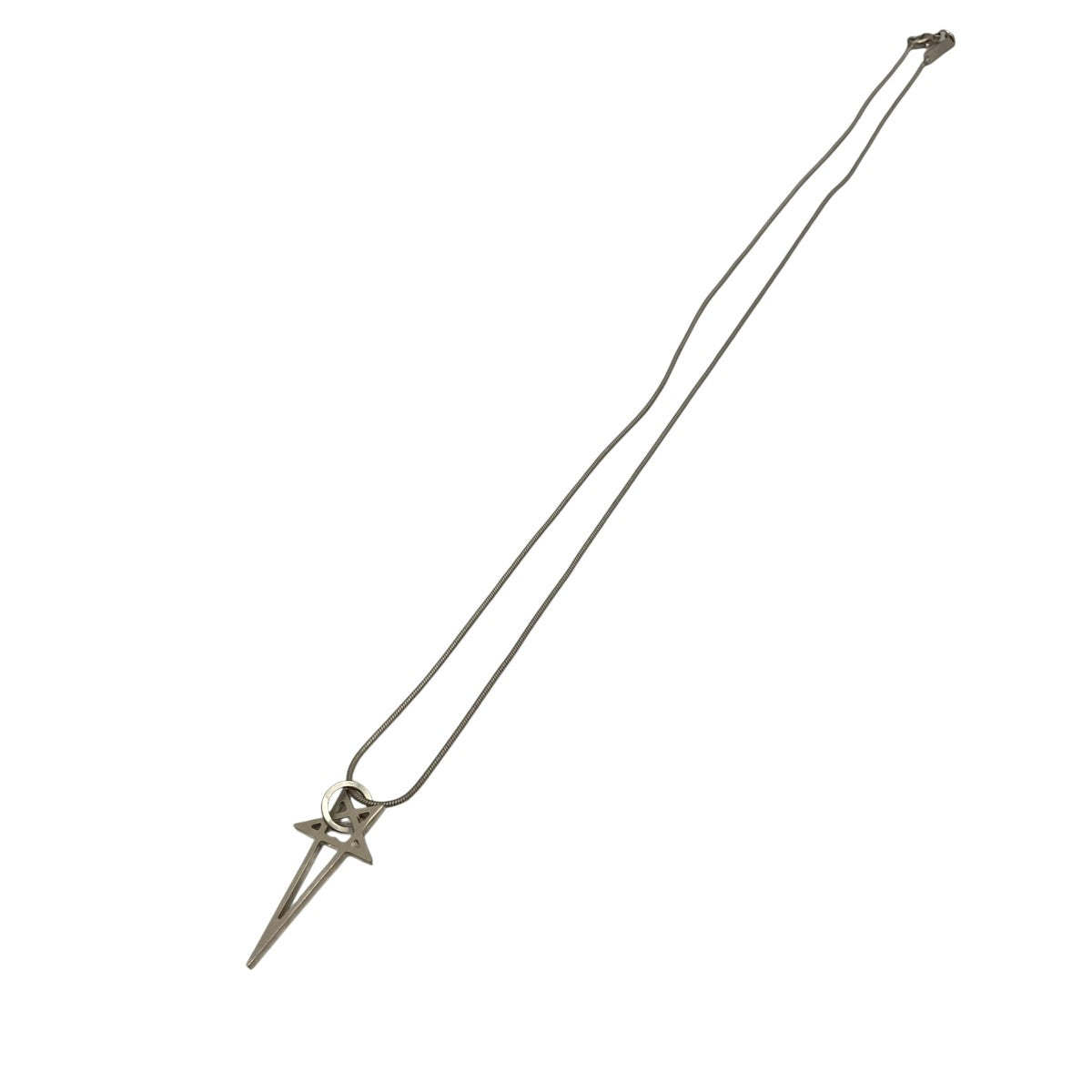 RICK OWENS 【PENTAGRAM CHARM】ペンタグラムチャームネックレス 古着・中古-1枚目のアイテム画像