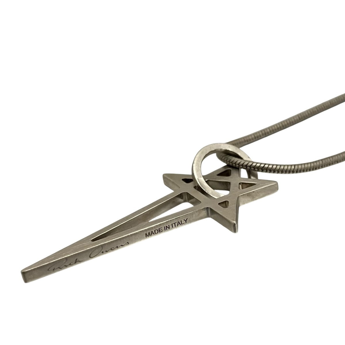 RICK OWENS 【PENTAGRAM CHARM】ペンタグラムチャームネックレス 古着・中古-3枚目のアイテム画像